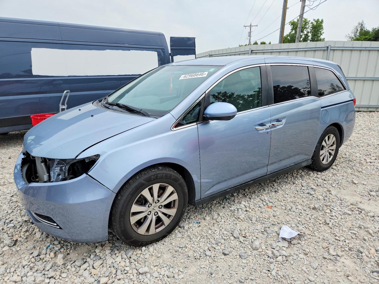 2014 Honda Odyssey Ex Blue vin: 5FNRL5H41EB057898