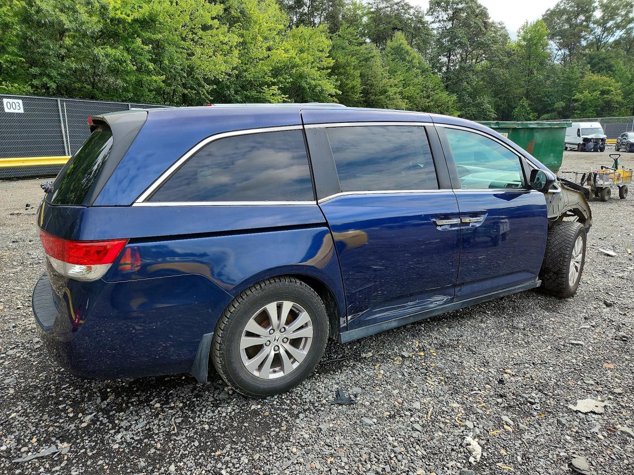 2014 Honda Odyssey Ex Blue vin: 5FNRL5H41EB077634
