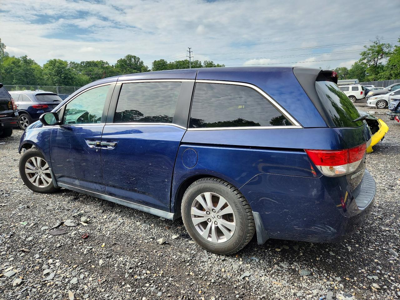 2014 Honda Odyssey Ex Blue vin: 5FNRL5H41EB077634