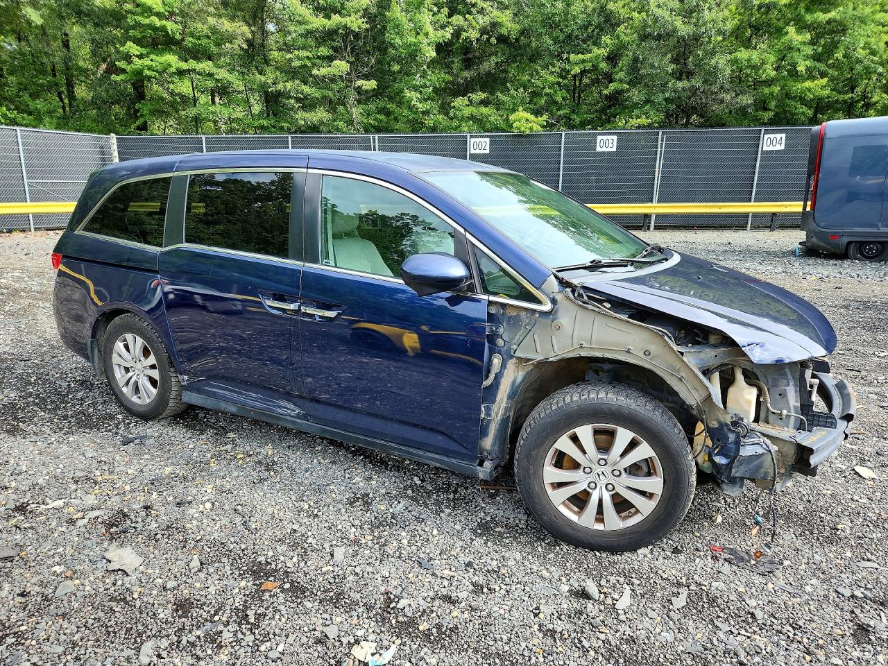 2014 Honda Odyssey Ex Blue vin: 5FNRL5H41EB077634