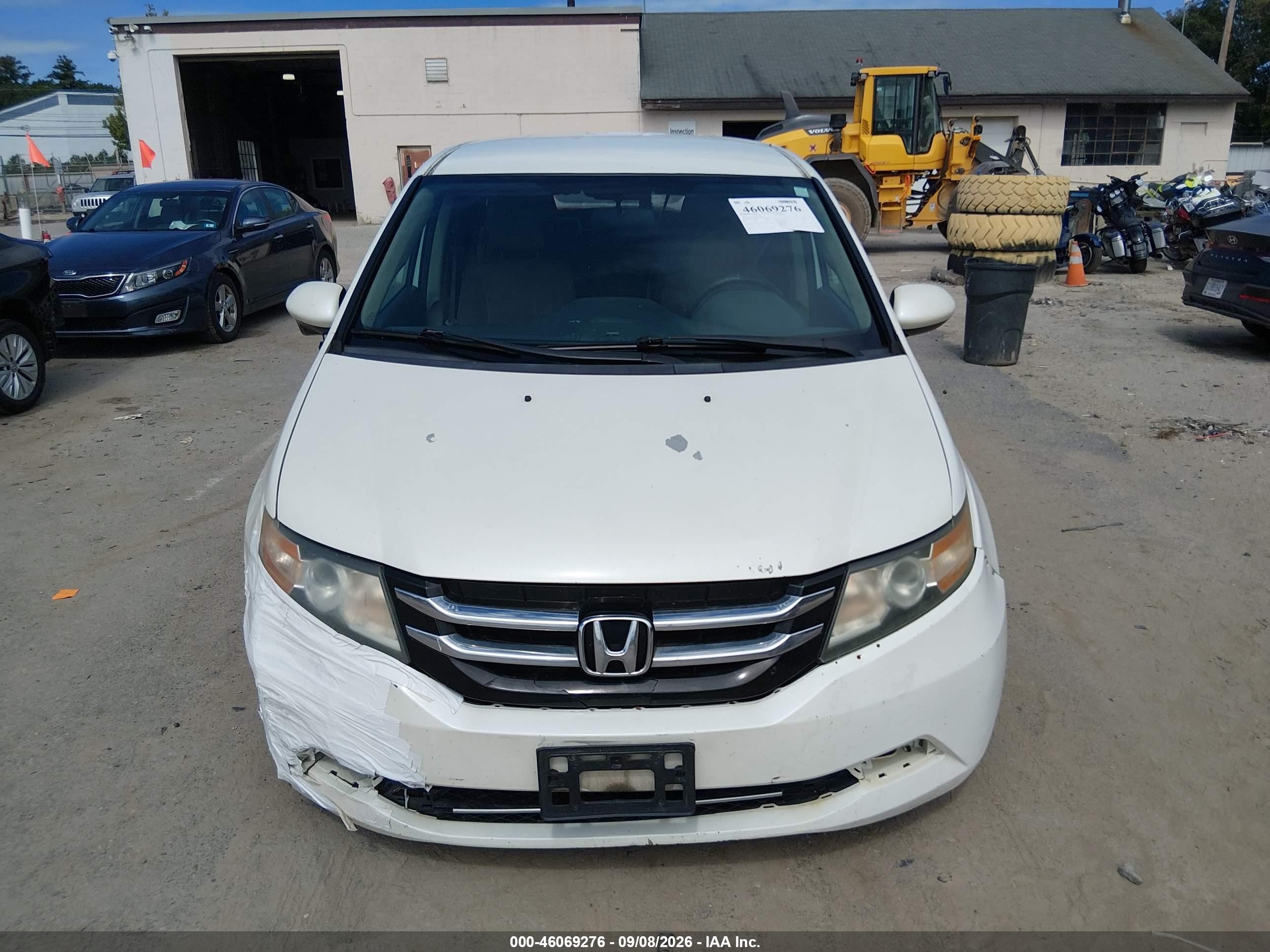 2014 Honda Odyssey Ex White vin: 5FNRL5H41EB077696