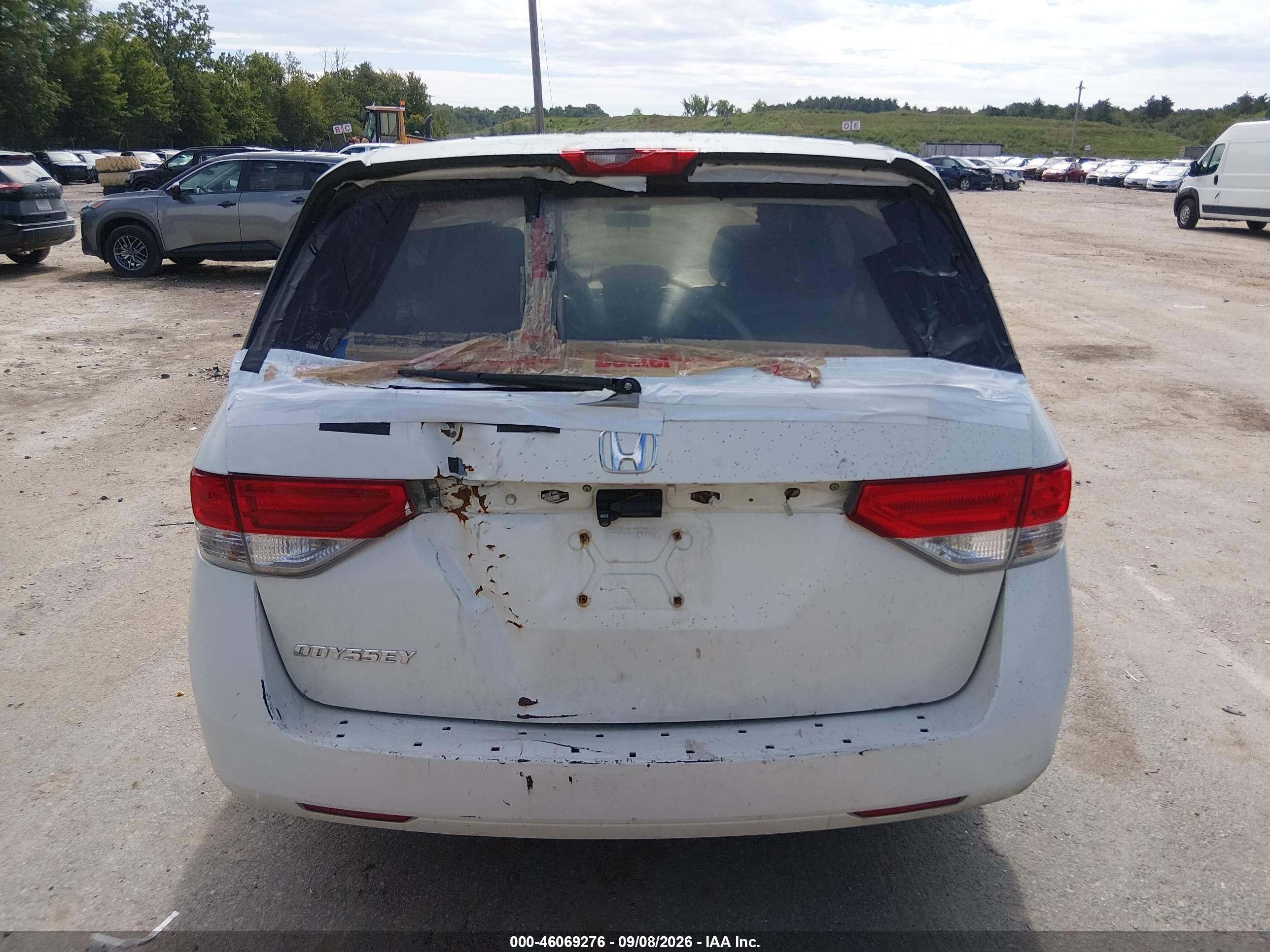 2014 Honda Odyssey Ex White vin: 5FNRL5H41EB077696