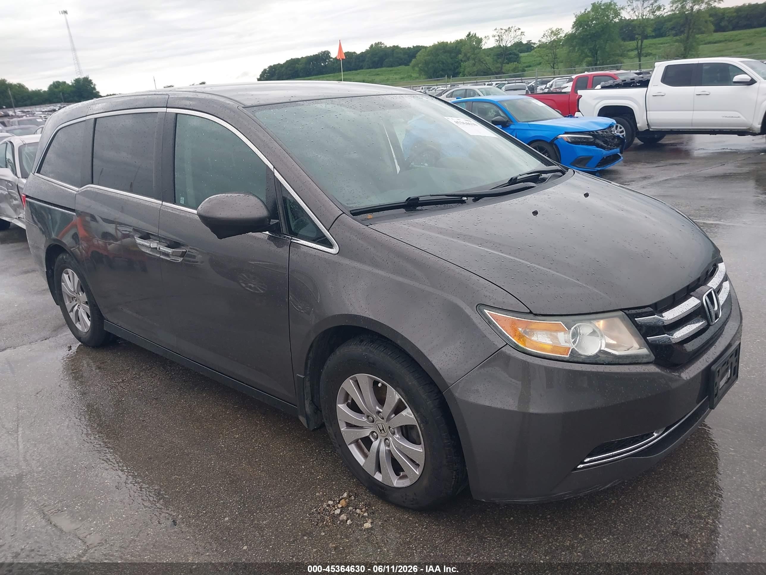2014 Honda Odyssey Ex Gray vin: 5FNRL5H41EB110146