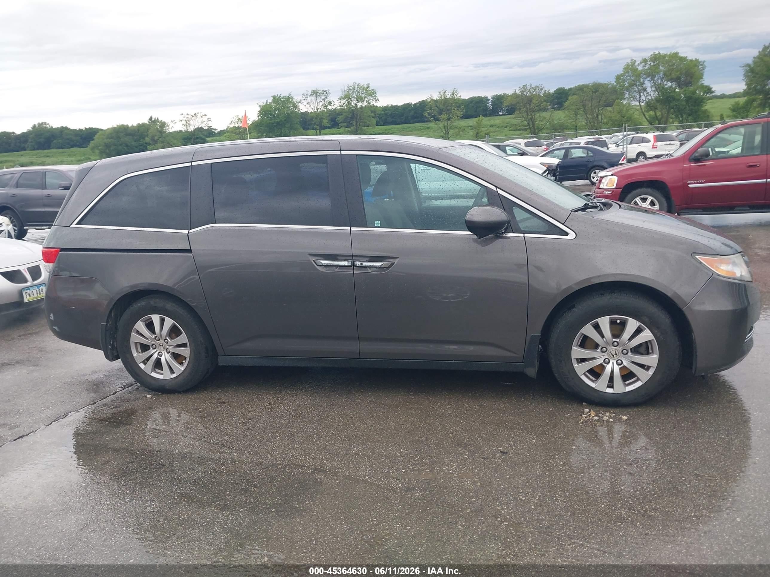 2014 Honda Odyssey Ex Gray vin: 5FNRL5H41EB110146