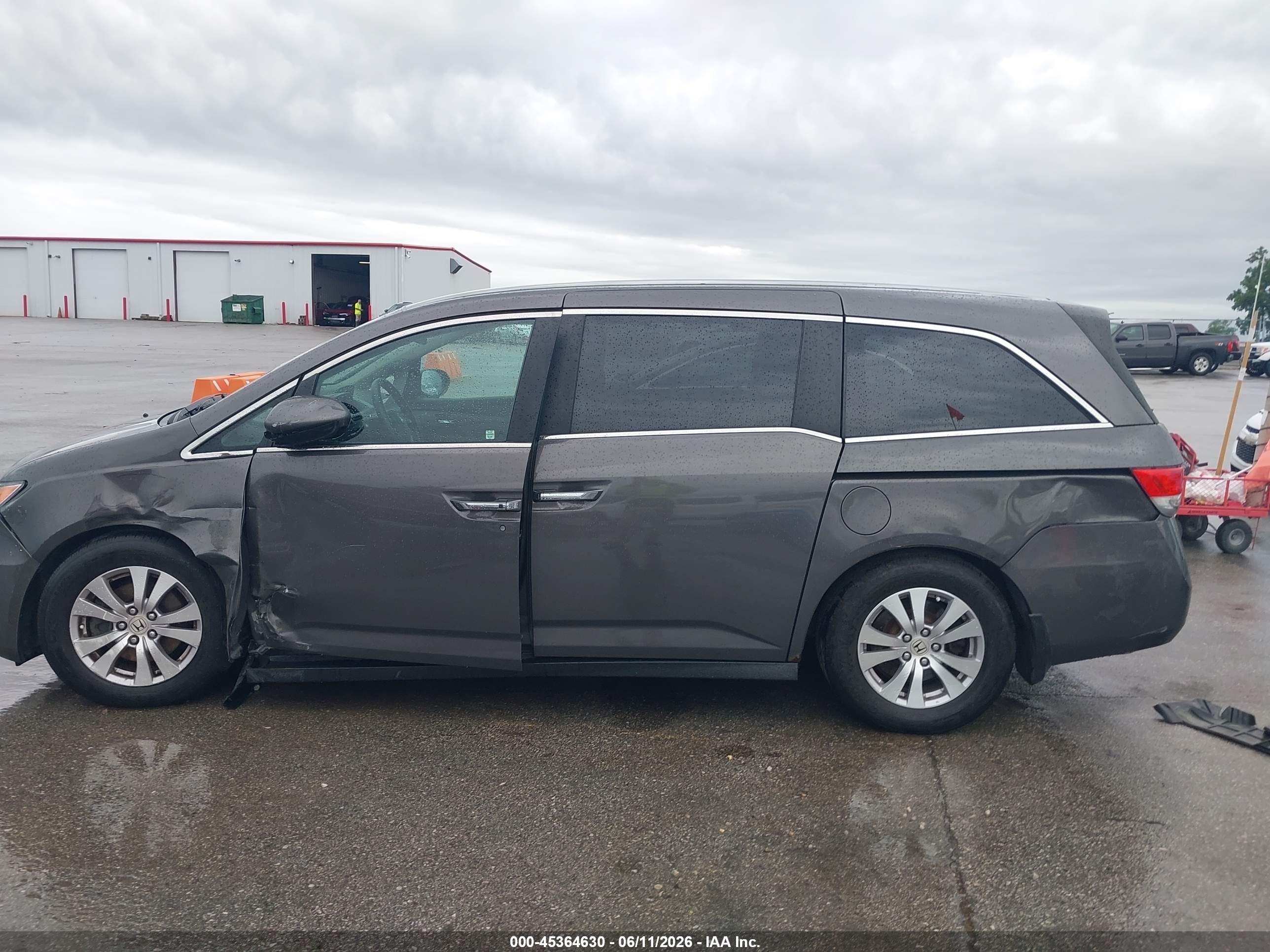 2014 Honda Odyssey Ex Gray vin: 5FNRL5H41EB110146