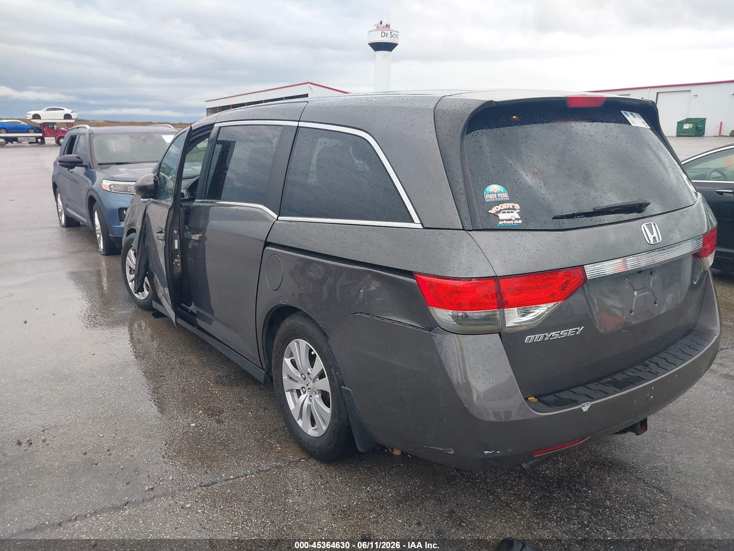 2014 Honda Odyssey Ex Gray vin: 5FNRL5H41EB110146