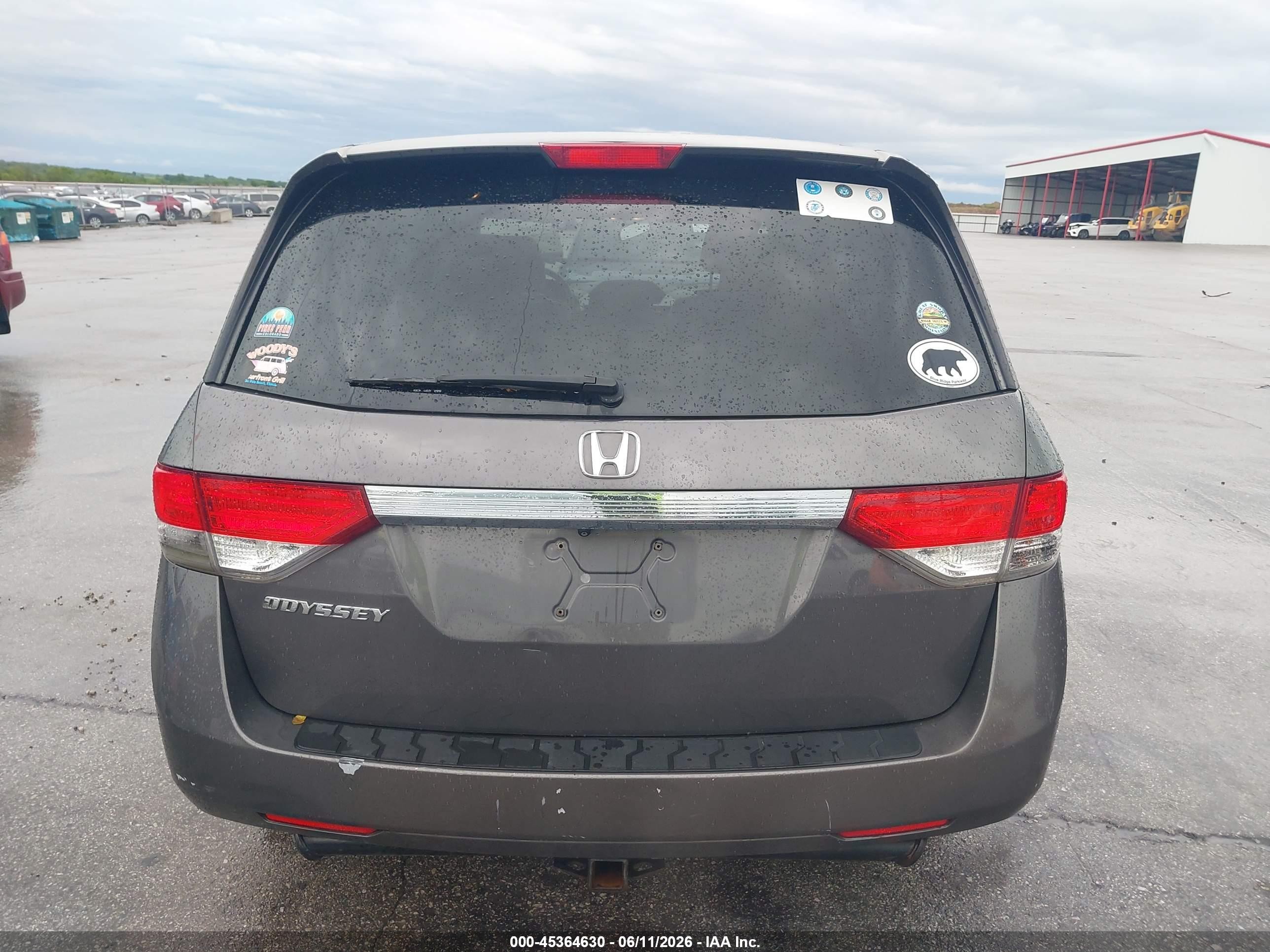 2014 Honda Odyssey Ex Gray vin: 5FNRL5H41EB110146
