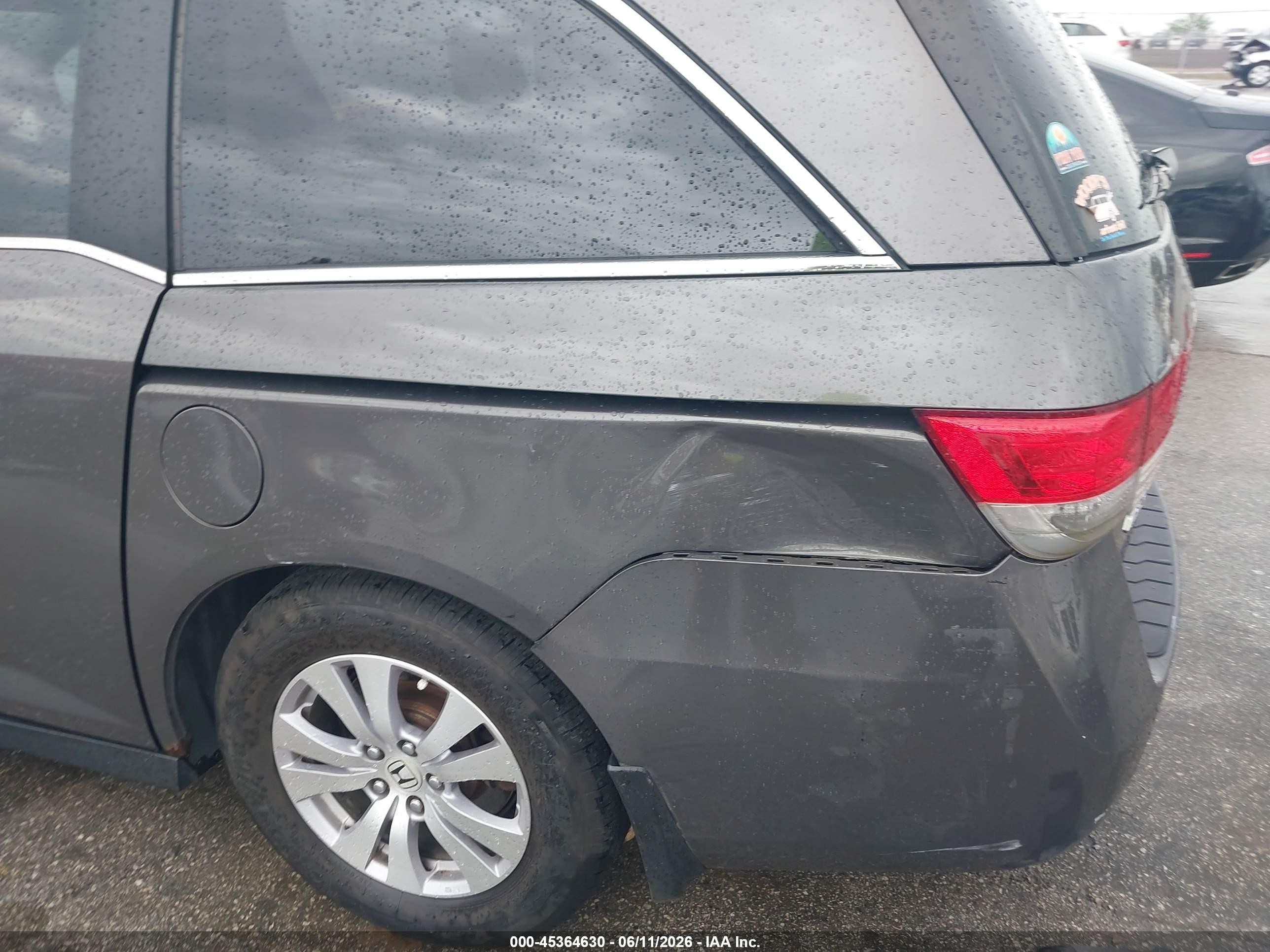 2014 Honda Odyssey Ex Gray vin: 5FNRL5H41EB110146