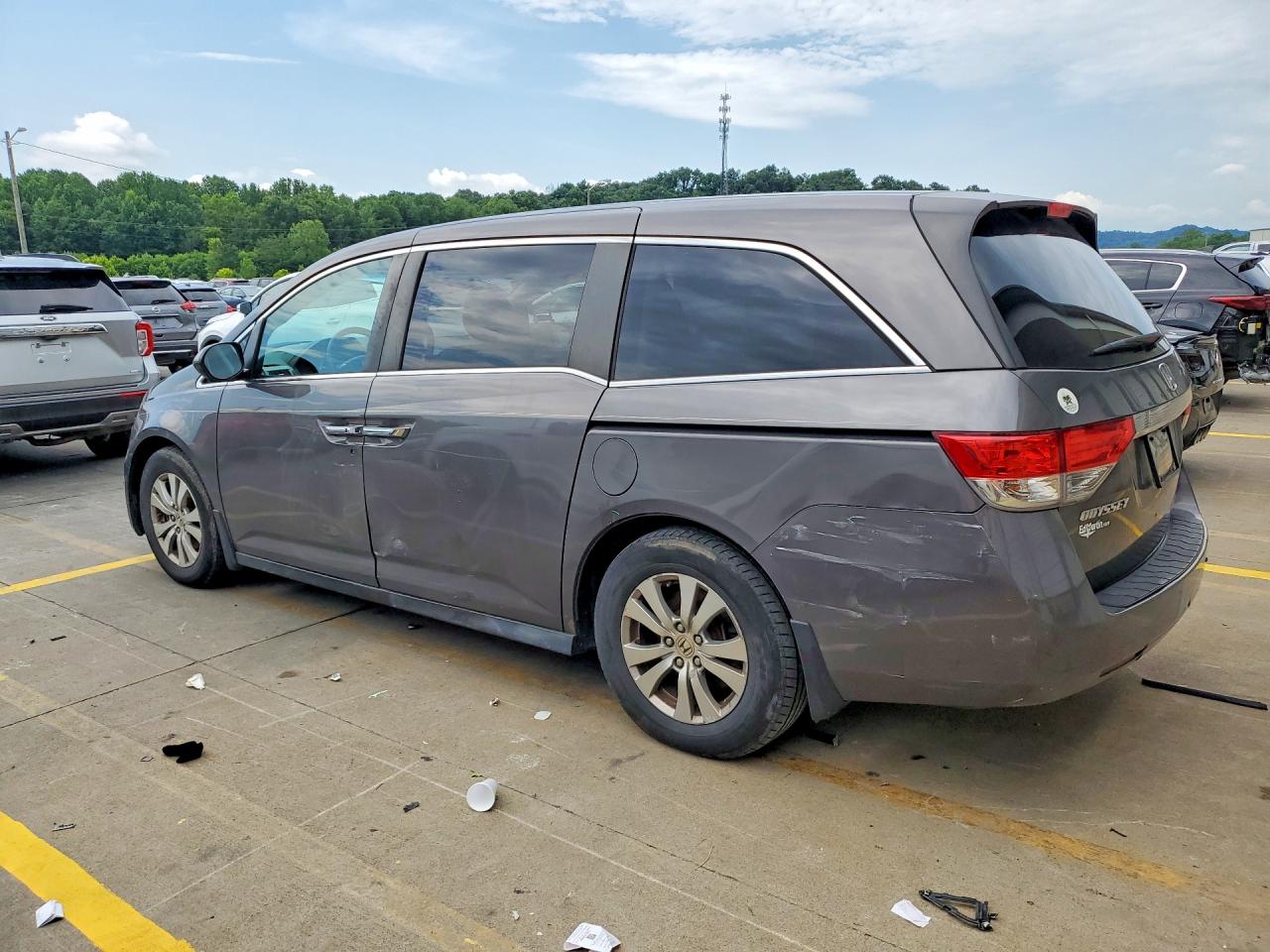 2014 Honda Odyssey Ex Gray vin: 5FNRL5H41EB134222