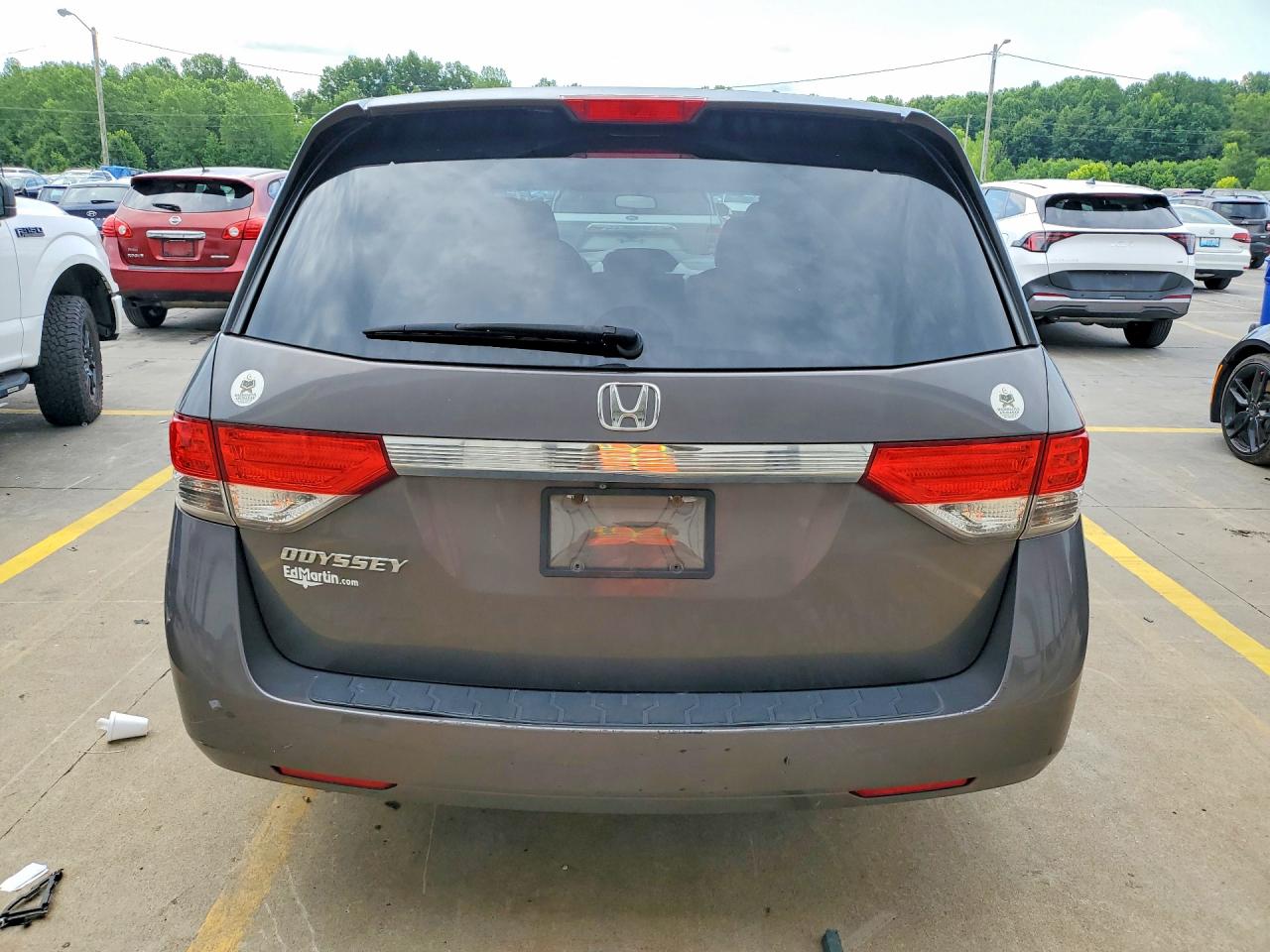 2014 Honda Odyssey Ex Gray vin: 5FNRL5H41EB134222