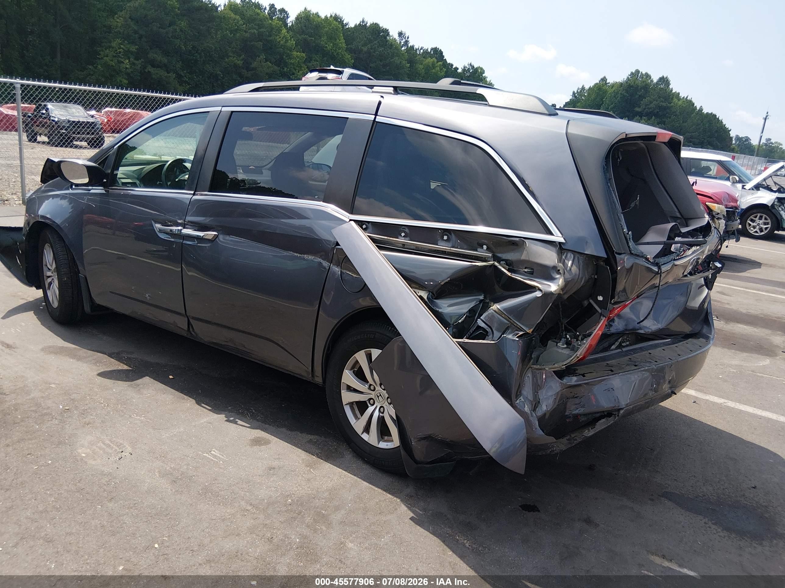 2015 Honda Odyssey Ex Gray vin: 5FNRL5H41FB105269