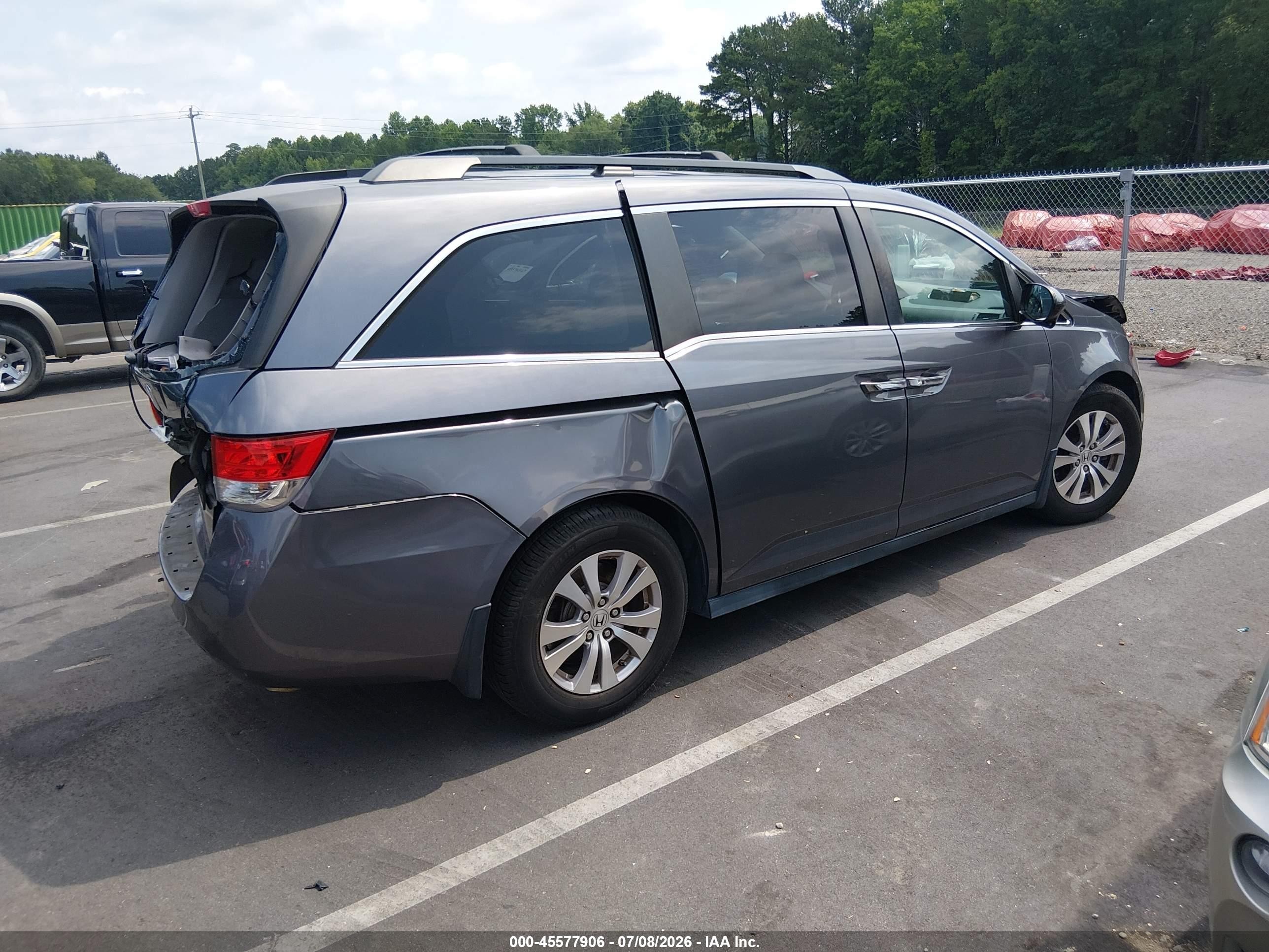 2015 Honda Odyssey Ex Gray vin: 5FNRL5H41FB105269