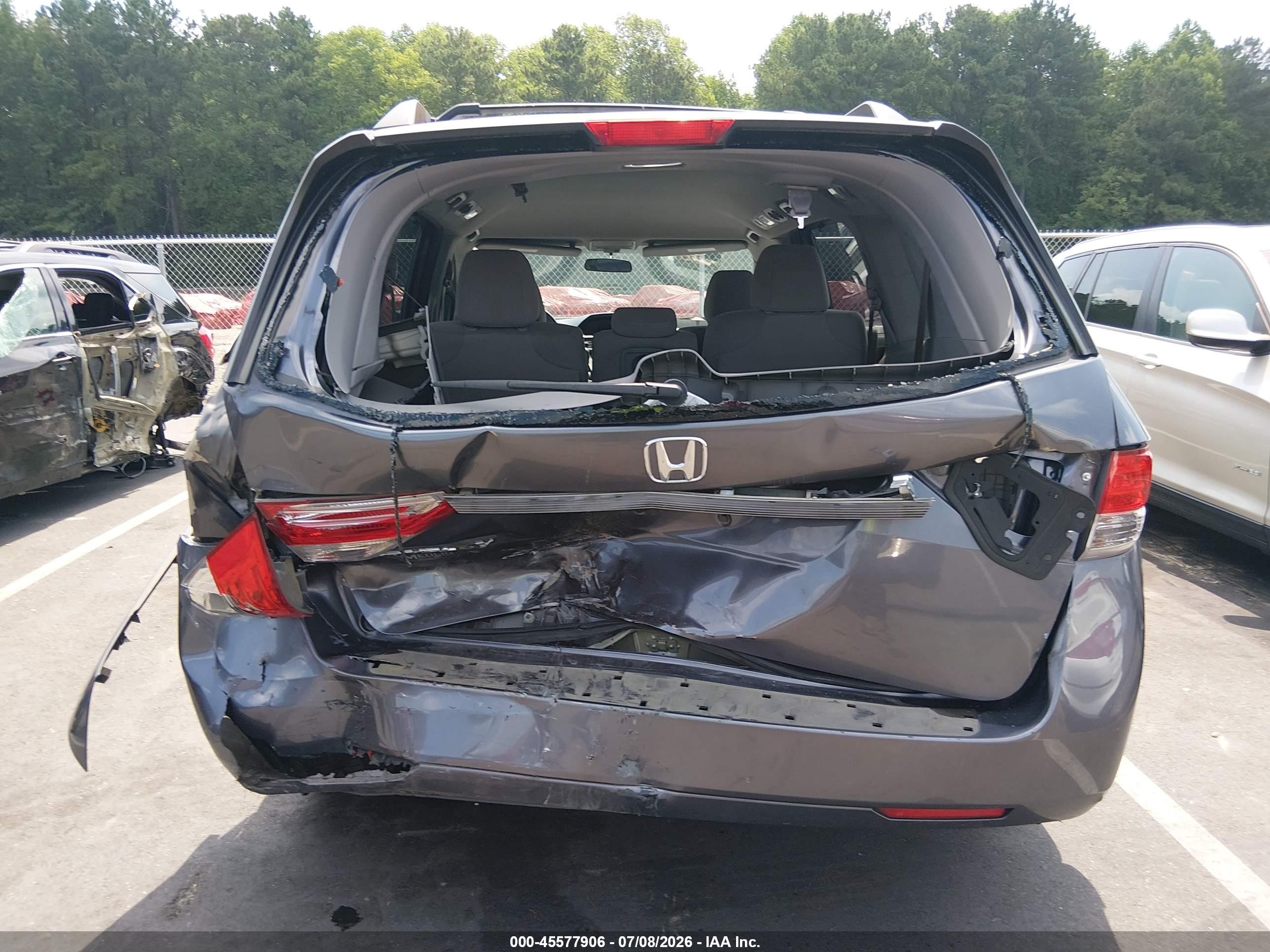2015 Honda Odyssey Ex Gray vin: 5FNRL5H41FB105269