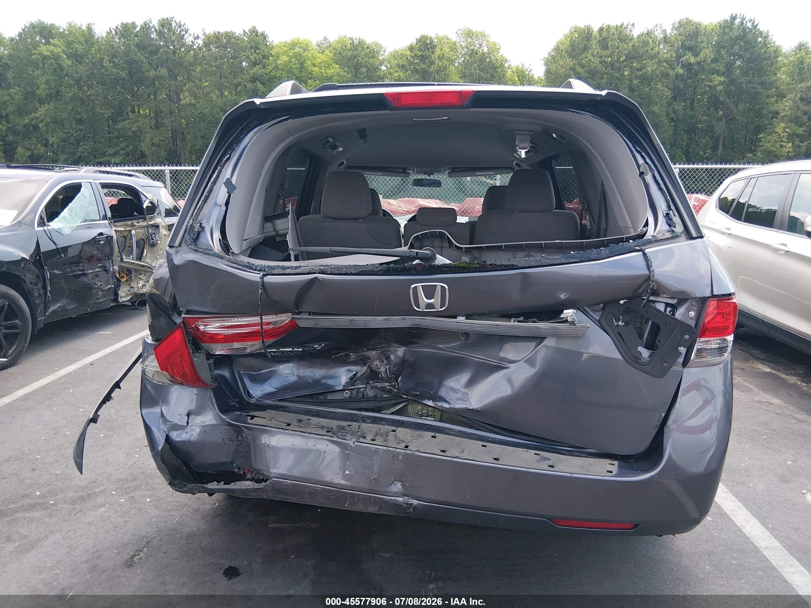 2015 Honda Odyssey Ex Gray vin: 5FNRL5H41FB105269
