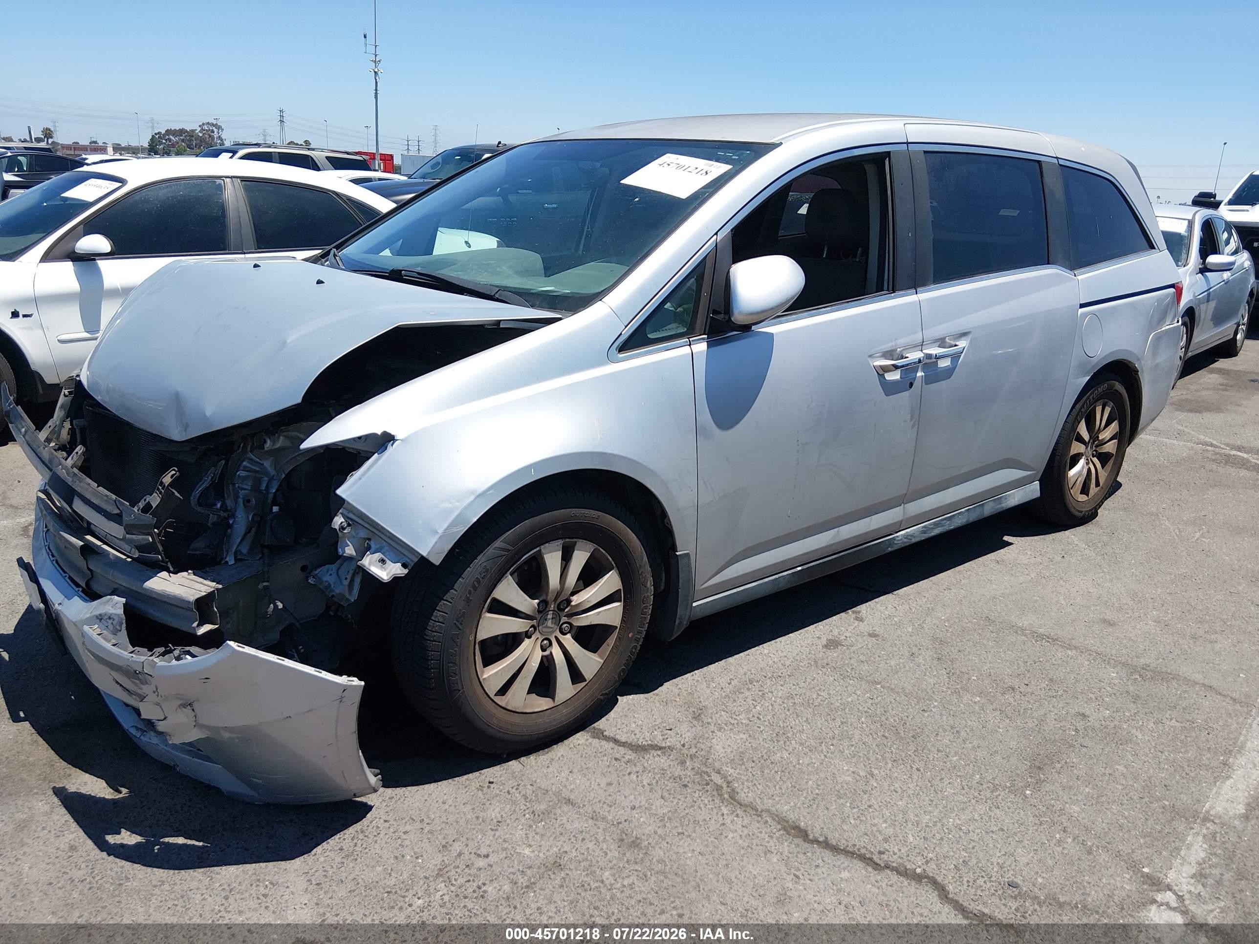 2015 Honda Odyssey Ex Silver vin: 5FNRL5H41FB106664