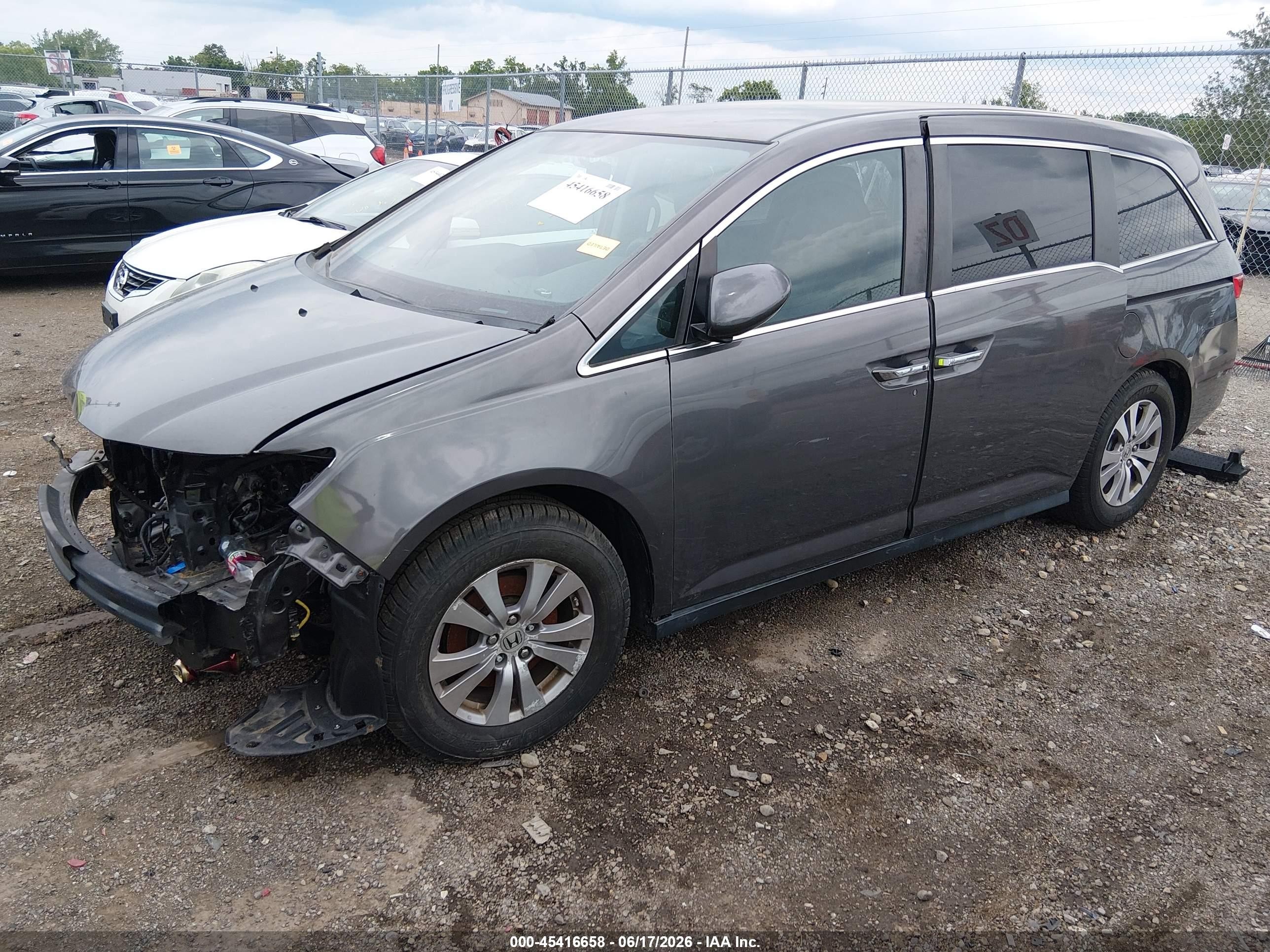 2015 Honda Odyssey Ex Gray vin: 5FNRL5H41FB119320