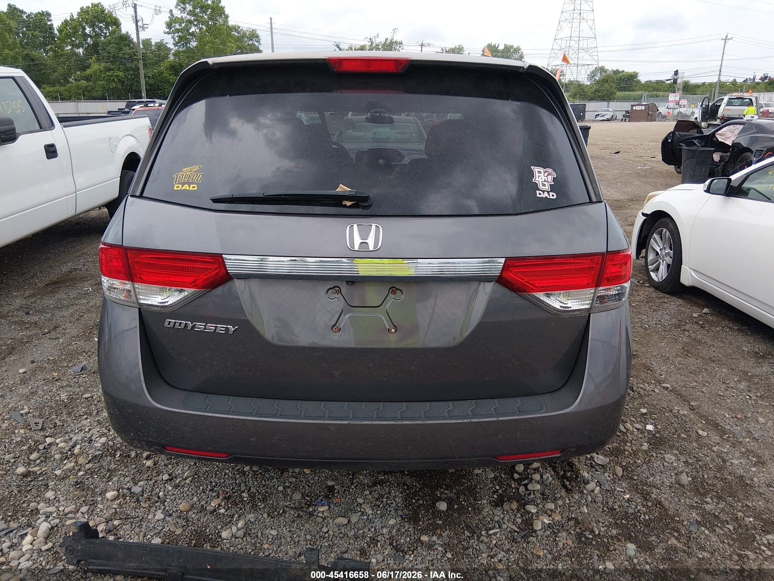 2015 Honda Odyssey Ex Gray vin: 5FNRL5H41FB119320