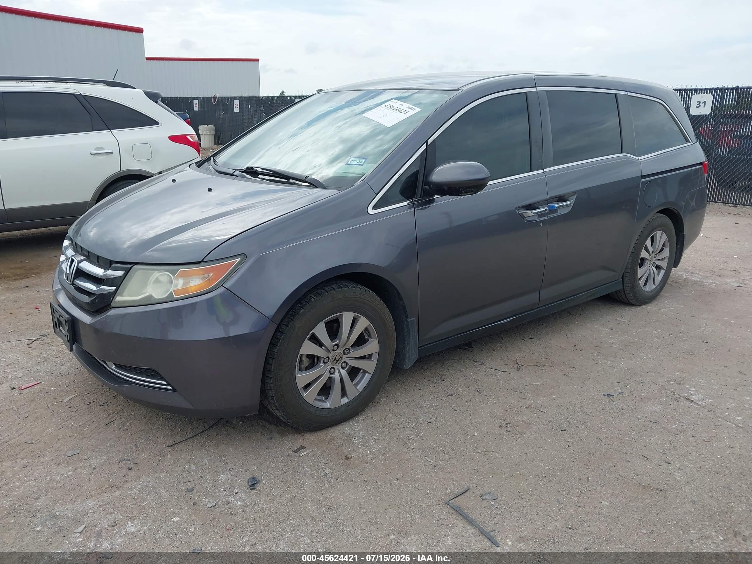 2015 Honda Odyssey Ex Gray vin: 5FNRL5H41FB121519
