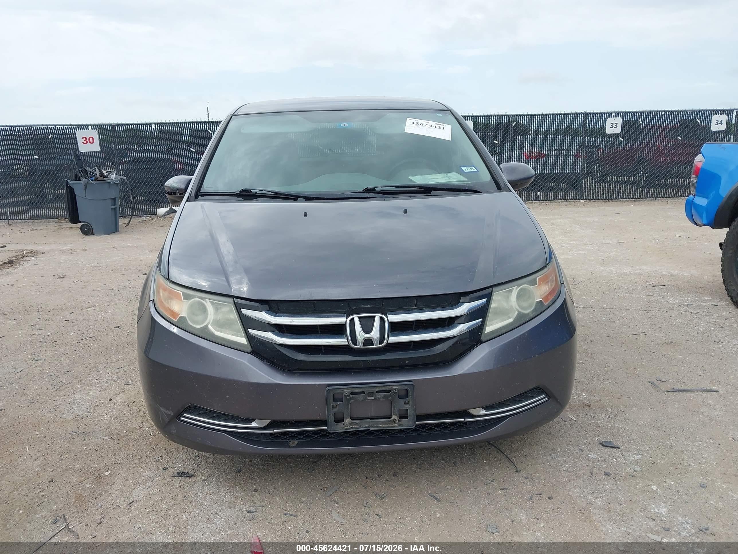 2015 Honda Odyssey Ex Gray vin: 5FNRL5H41FB121519