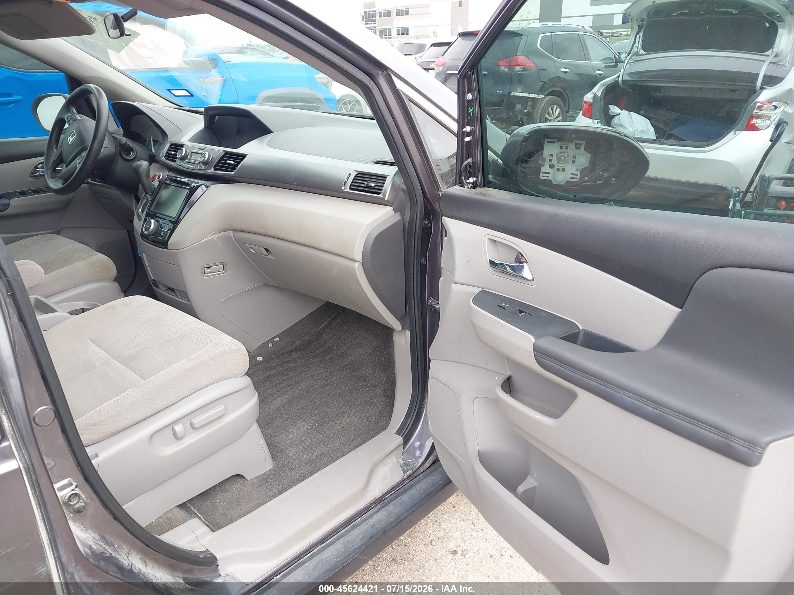 2015 Honda Odyssey Ex Gray vin: 5FNRL5H41FB121519