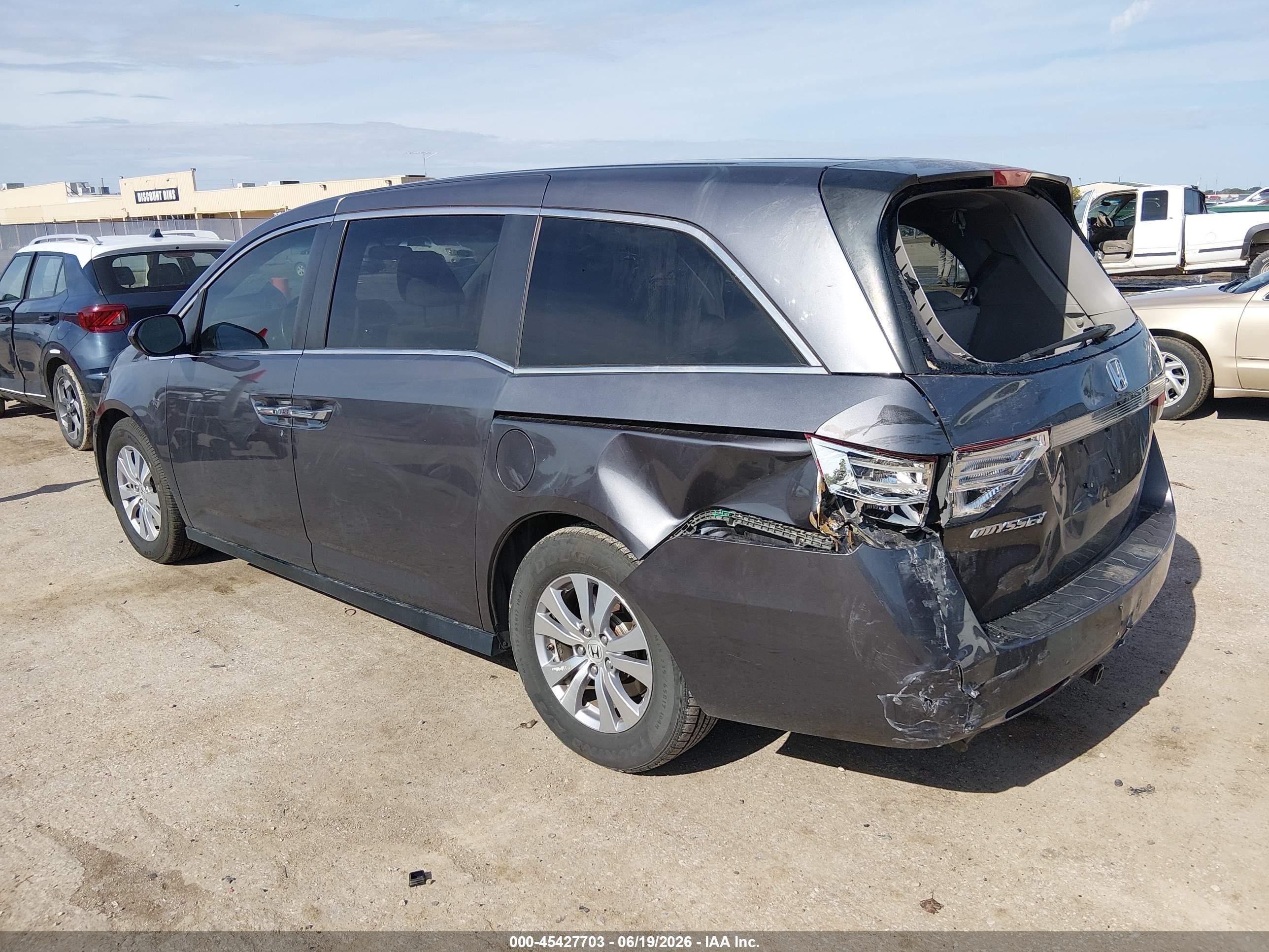 2015 Honda Odyssey Ex Gray vin: 5FNRL5H41FB126199