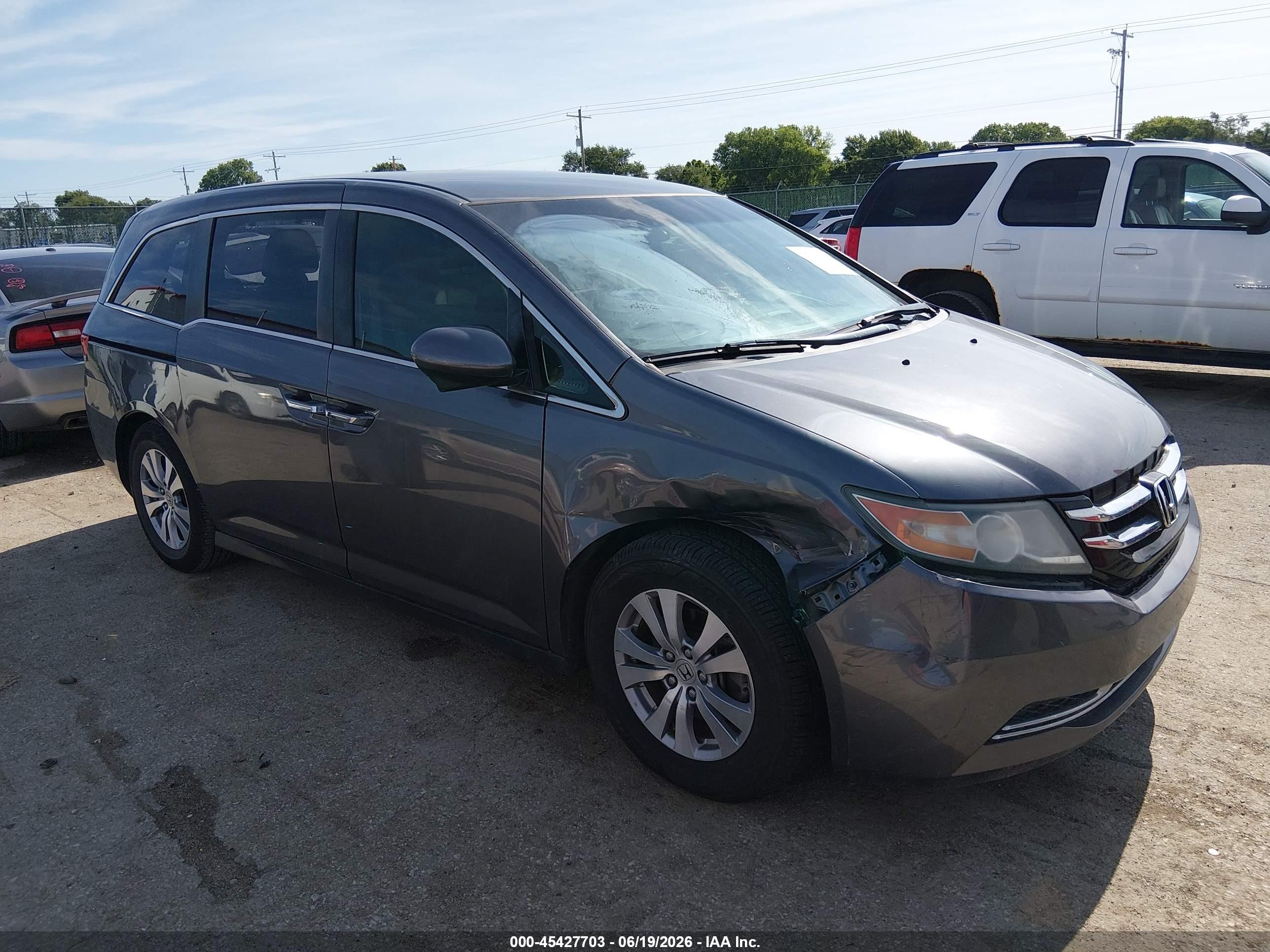 2015 Honda Odyssey Ex Gray vin: 5FNRL5H41FB126199