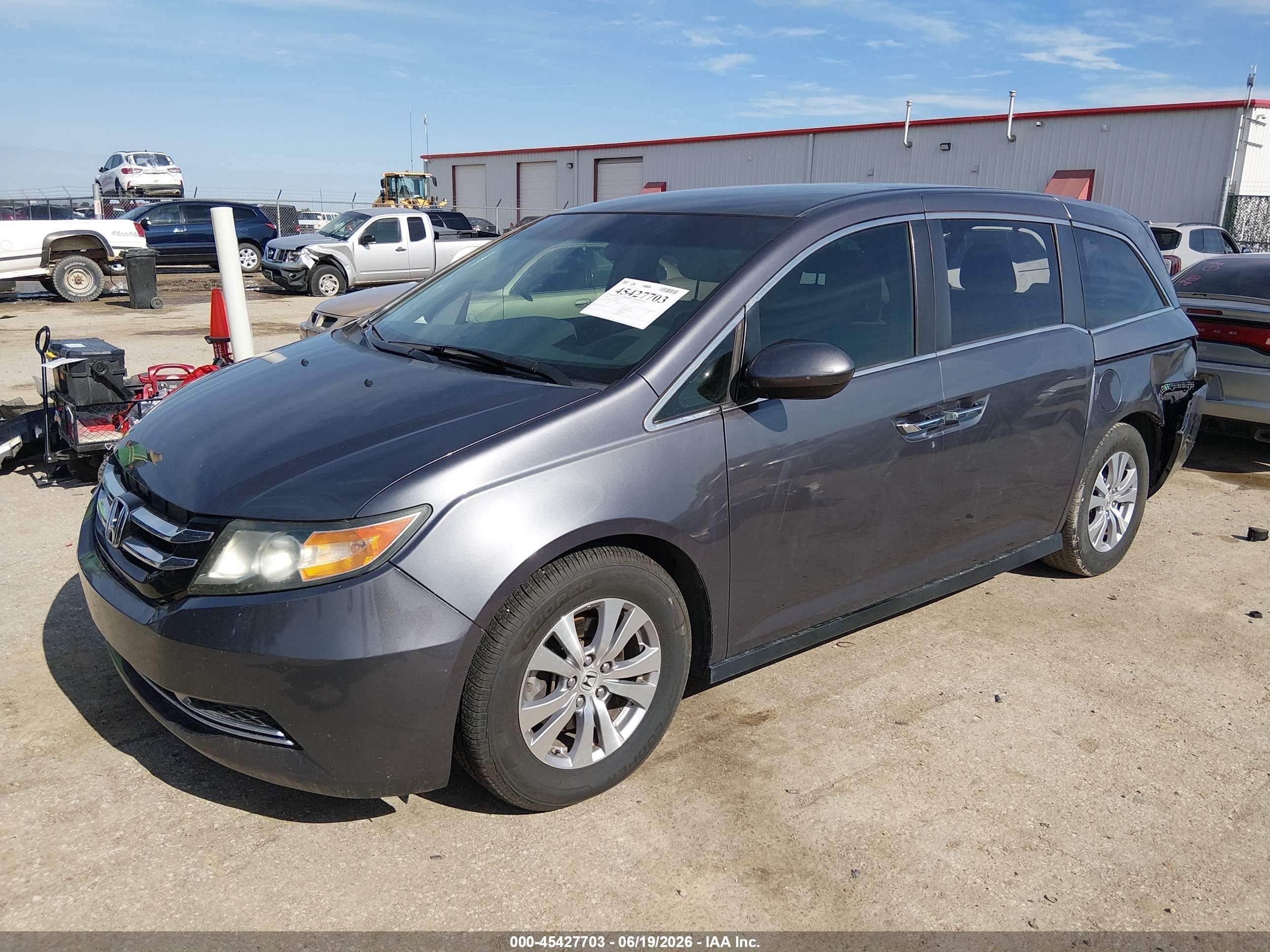 2015 Honda Odyssey Ex Gray vin: 5FNRL5H41FB126199