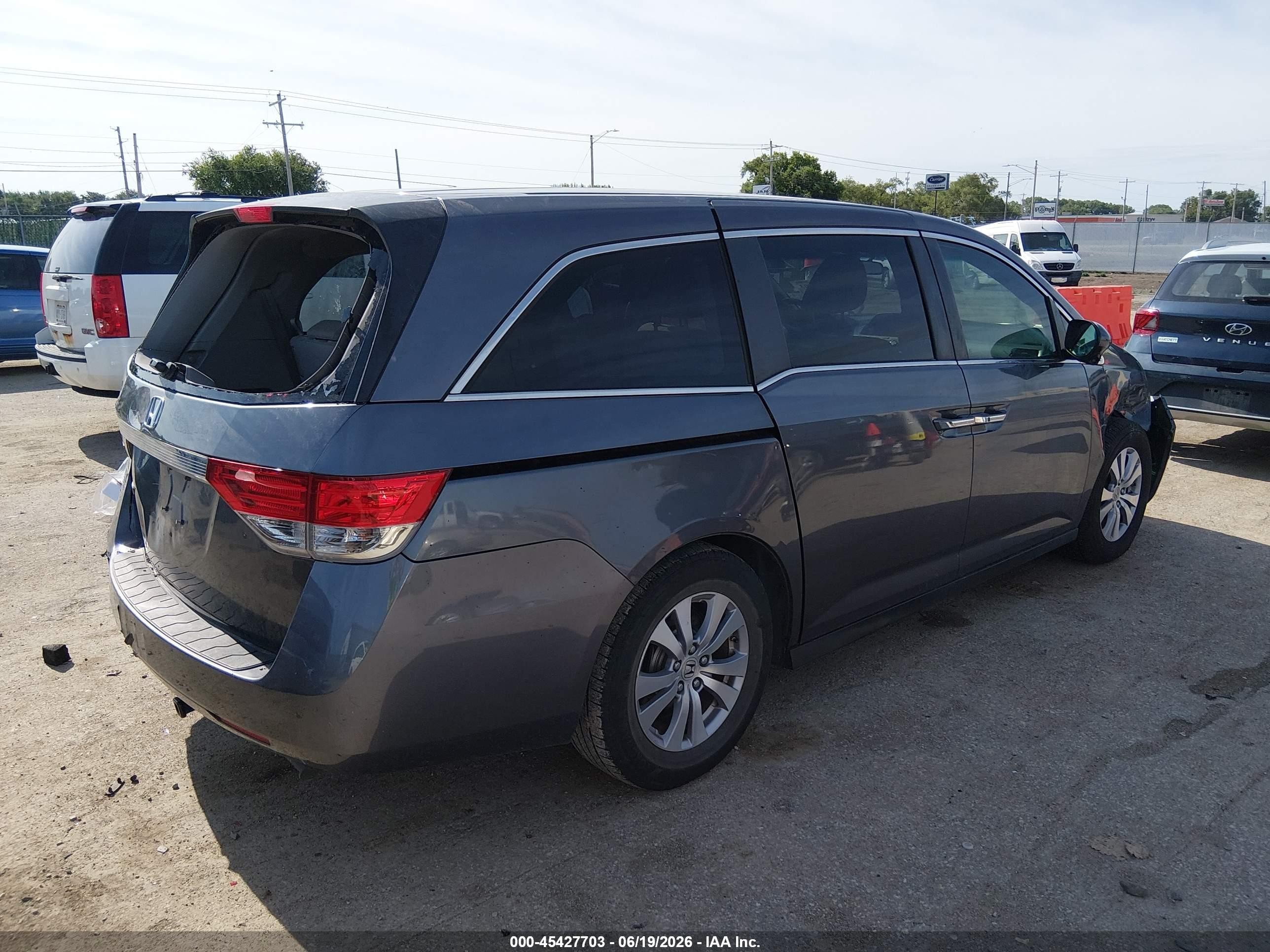 2015 Honda Odyssey Ex Gray vin: 5FNRL5H41FB126199