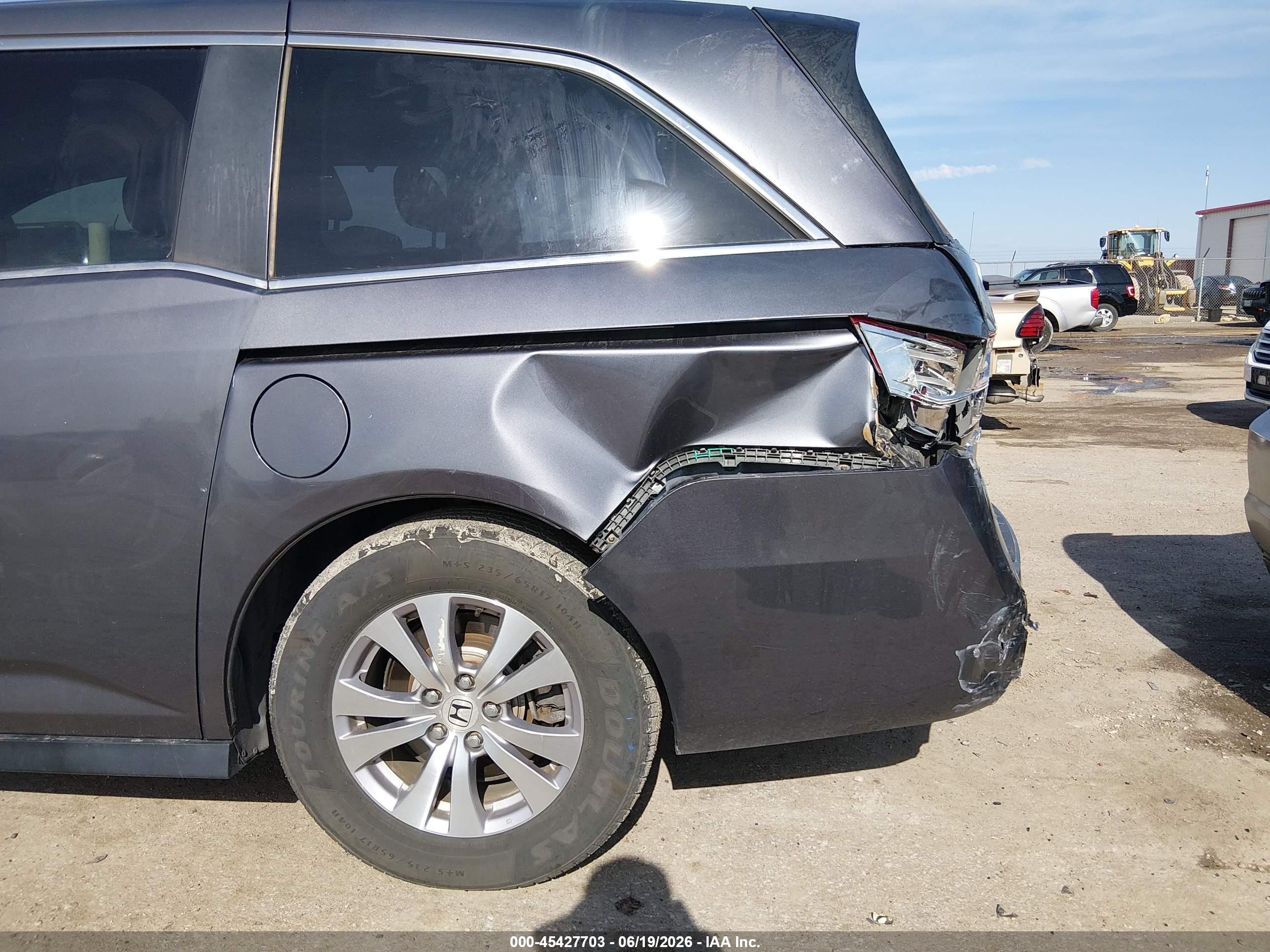 2015 Honda Odyssey Ex Gray vin: 5FNRL5H41FB126199