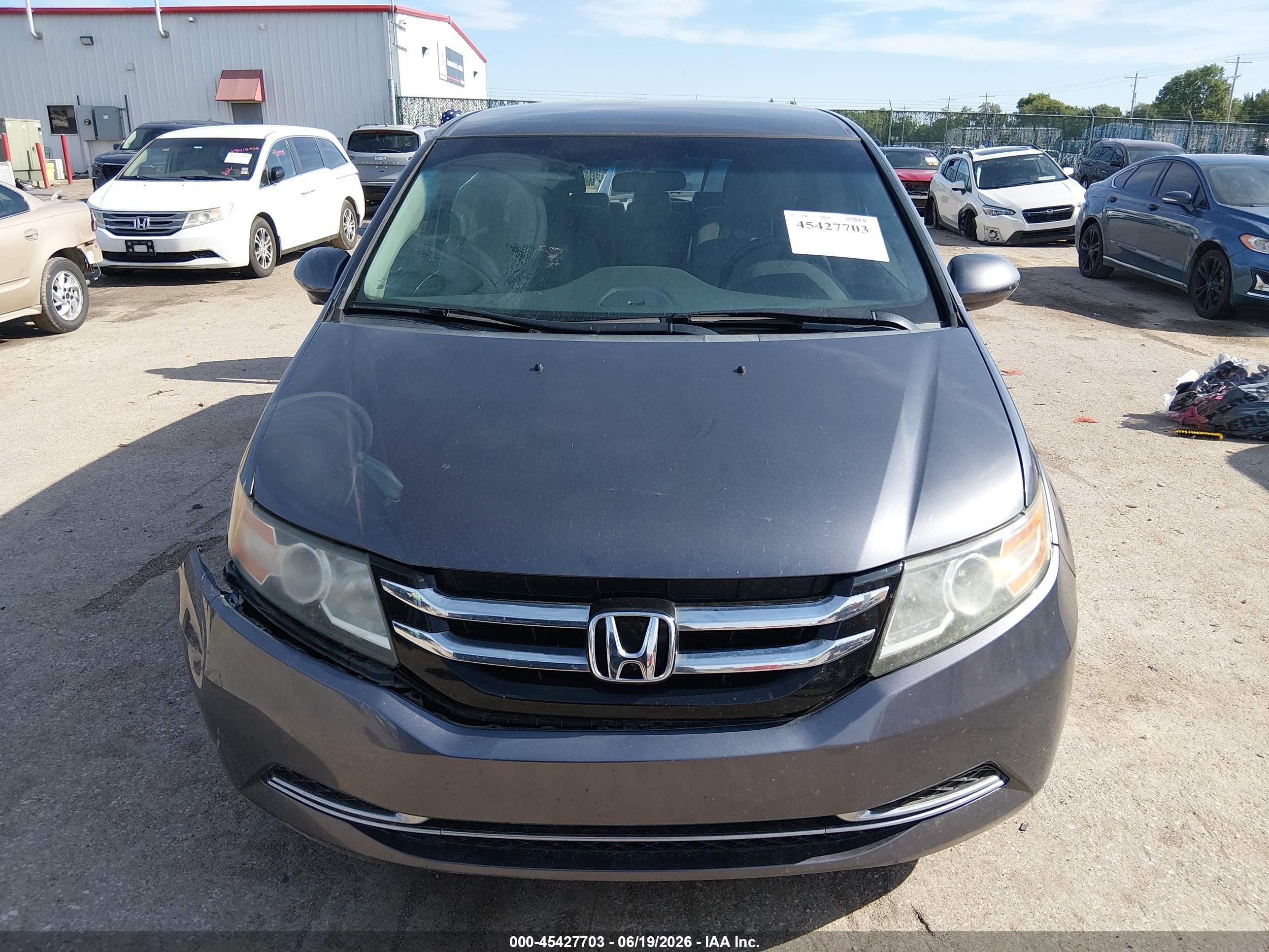 2015 Honda Odyssey Ex Gray vin: 5FNRL5H41FB126199