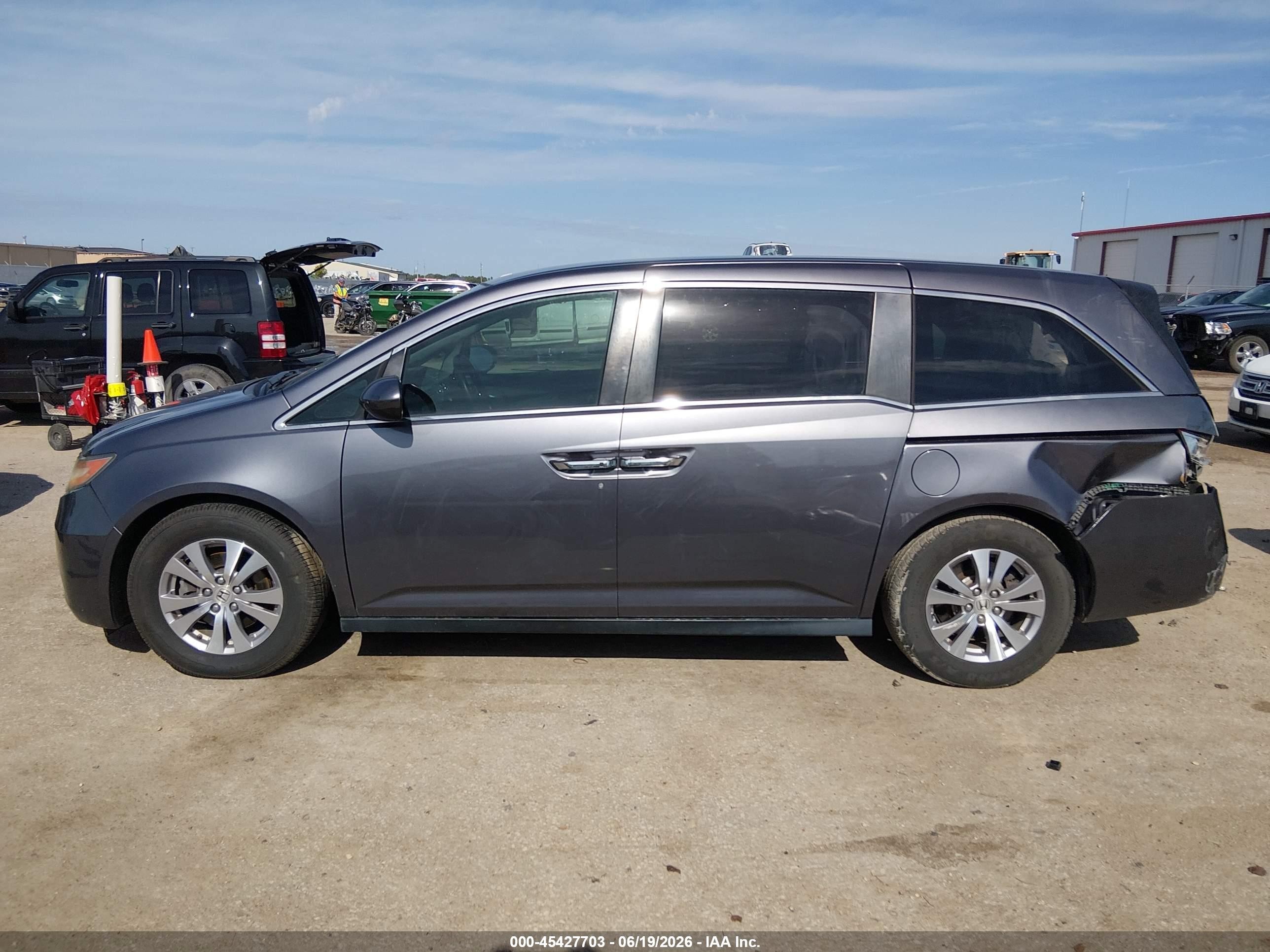 2015 Honda Odyssey Ex Gray vin: 5FNRL5H41FB126199