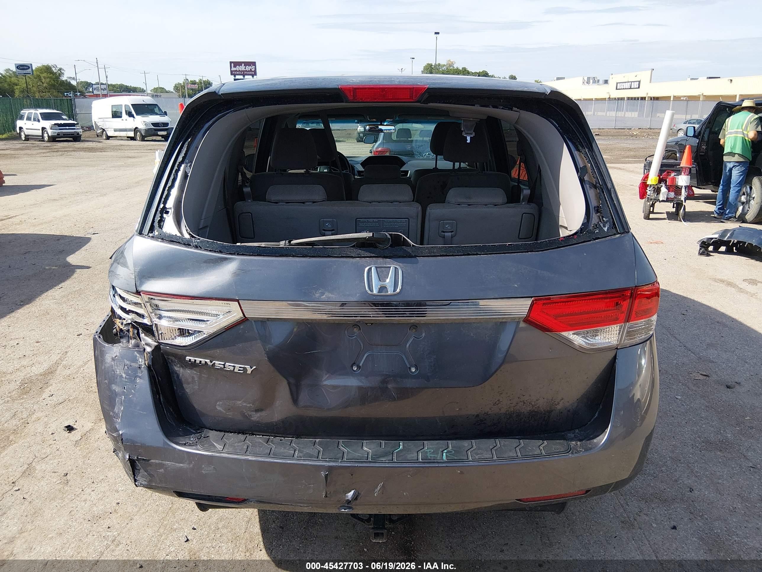 2015 Honda Odyssey Ex Gray vin: 5FNRL5H41FB126199