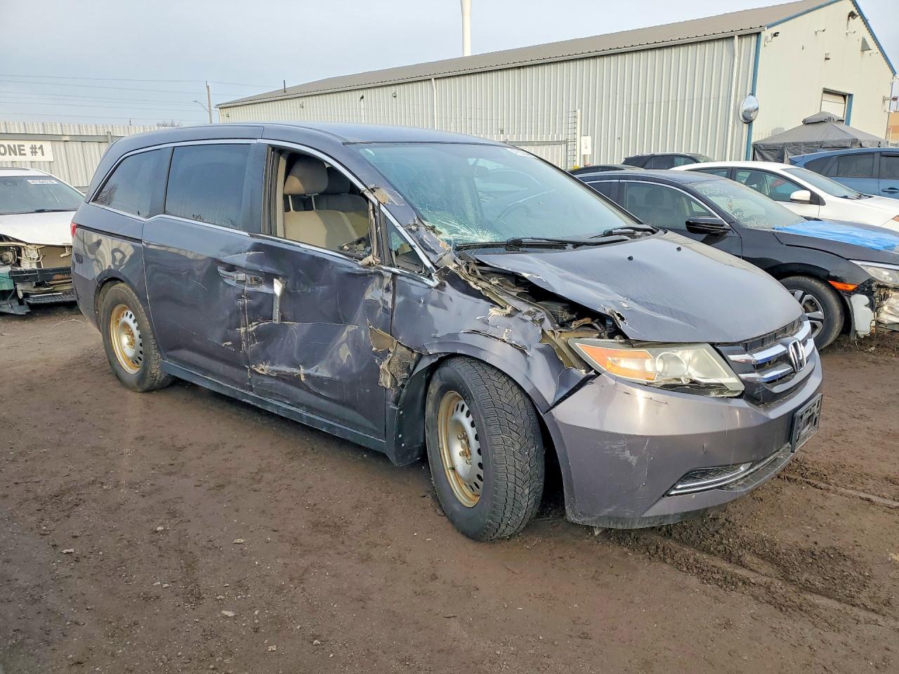 2015 Honda Odyssey Ex Серый vin: 5FNRL5H41FB504764