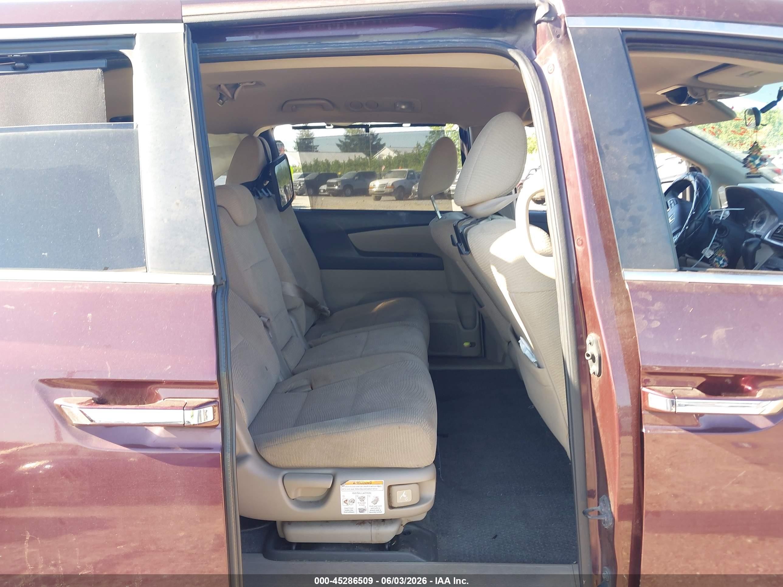 2011 Honda Odyssey Ex Бордовый vin: 5FNRL5H42BB003750