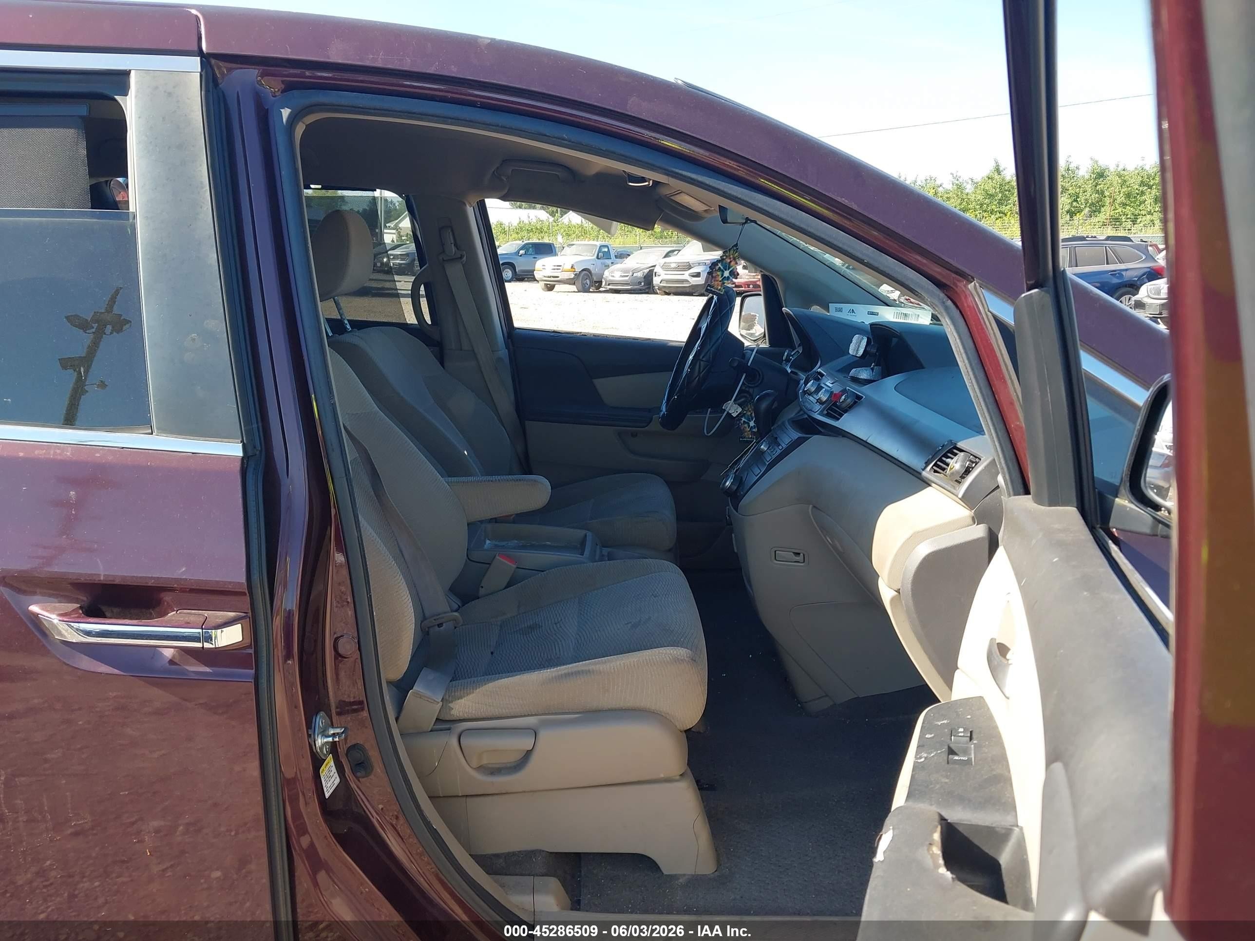 2011 Honda Odyssey Ex Бордовый vin: 5FNRL5H42BB003750