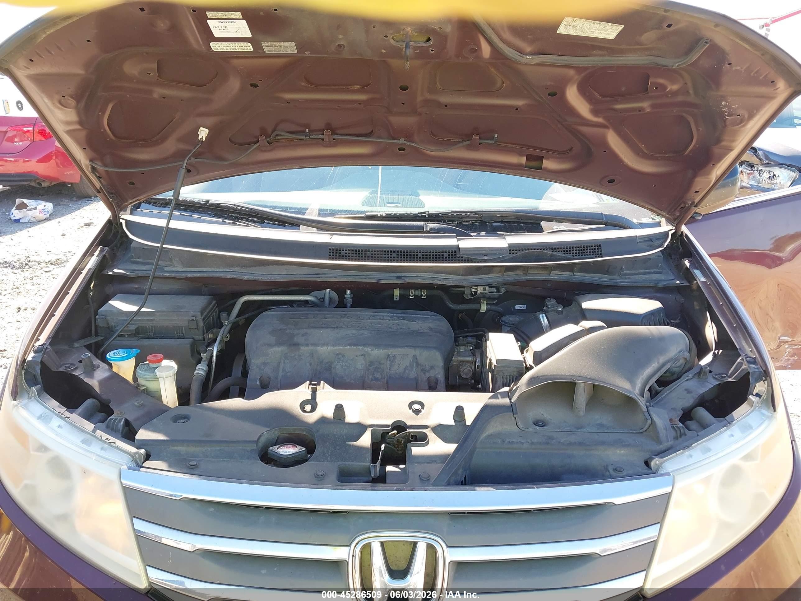 2011 Honda Odyssey Ex Бордовый vin: 5FNRL5H42BB003750