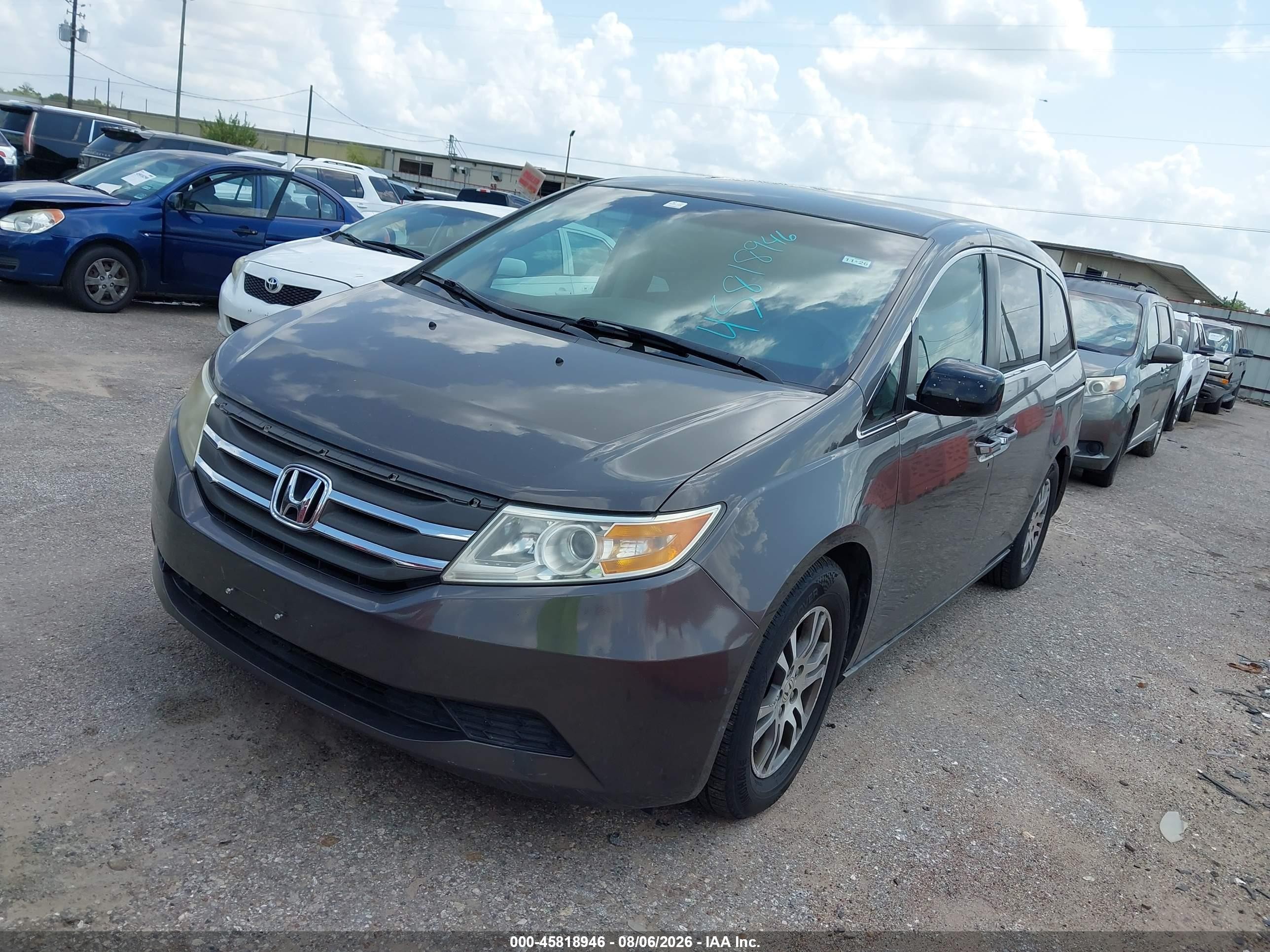 2011 Honda Odyssey Ex Gray vin: 5FNRL5H42BB004560