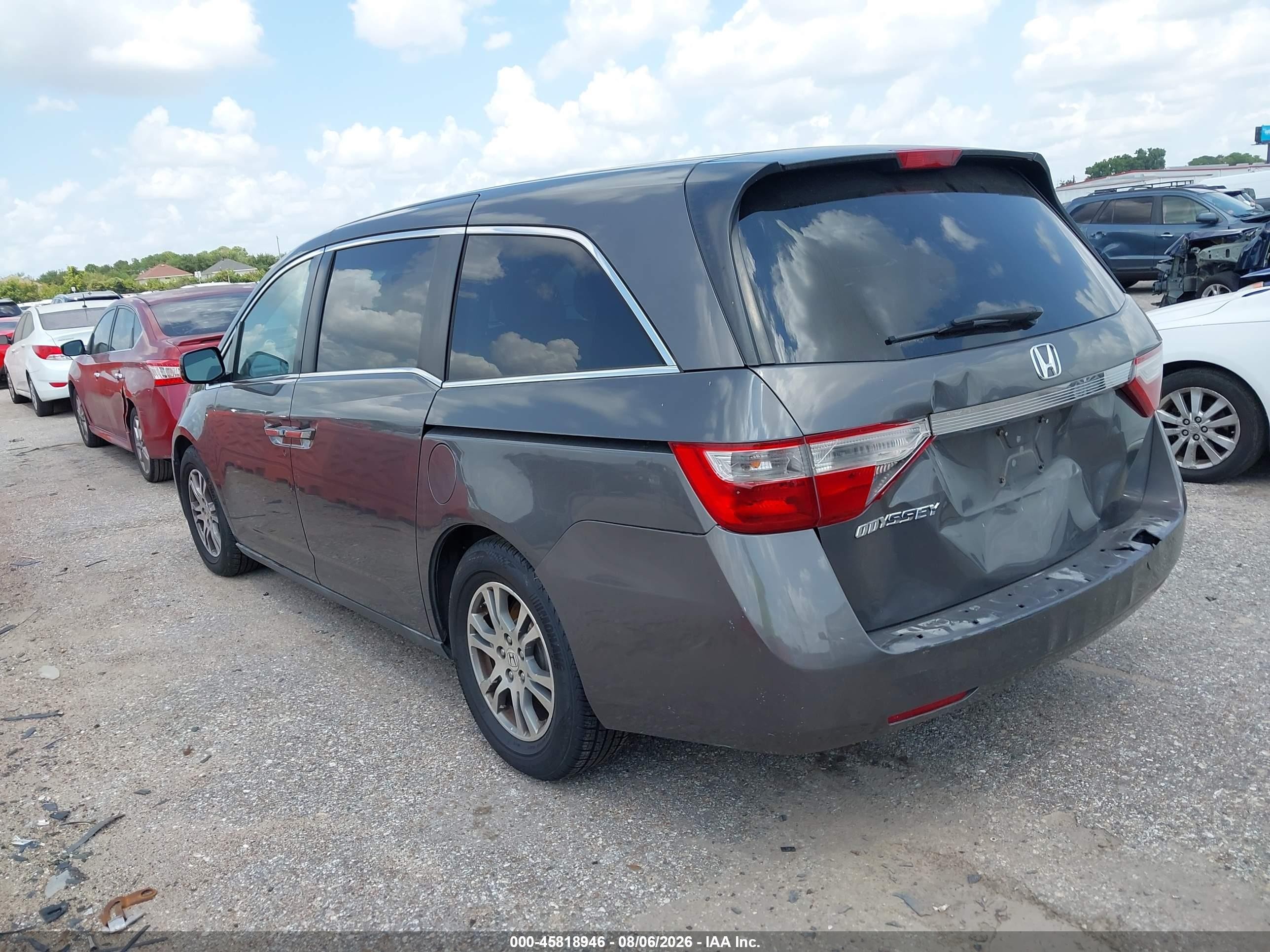 2011 Honda Odyssey Ex Gray vin: 5FNRL5H42BB004560