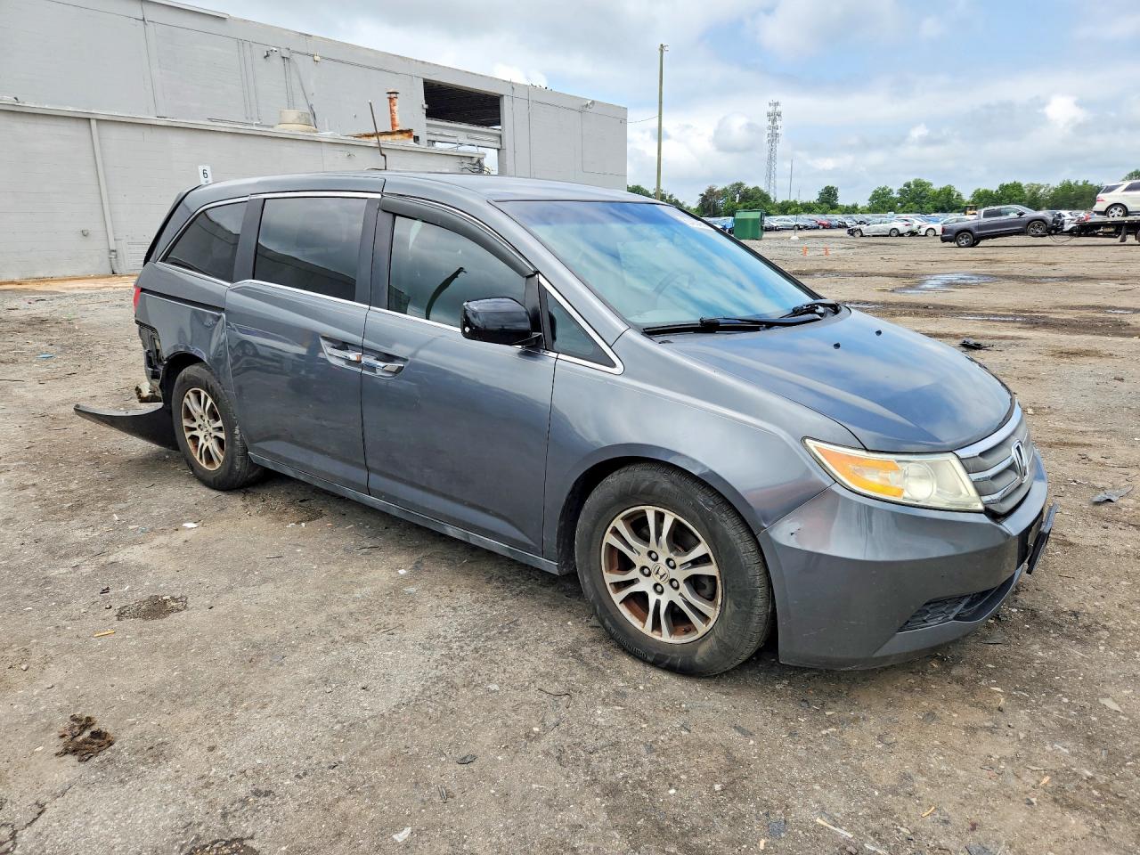 2011 Honda Odyssey Ex Gray vin: 5FNRL5H42BB060160