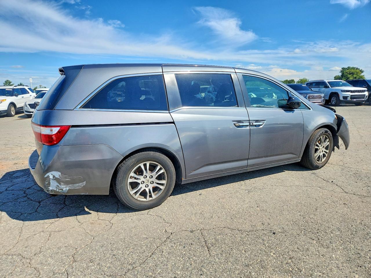 2011 Honda Odyssey Ex Gray vin: 5FNRL5H42BB085091