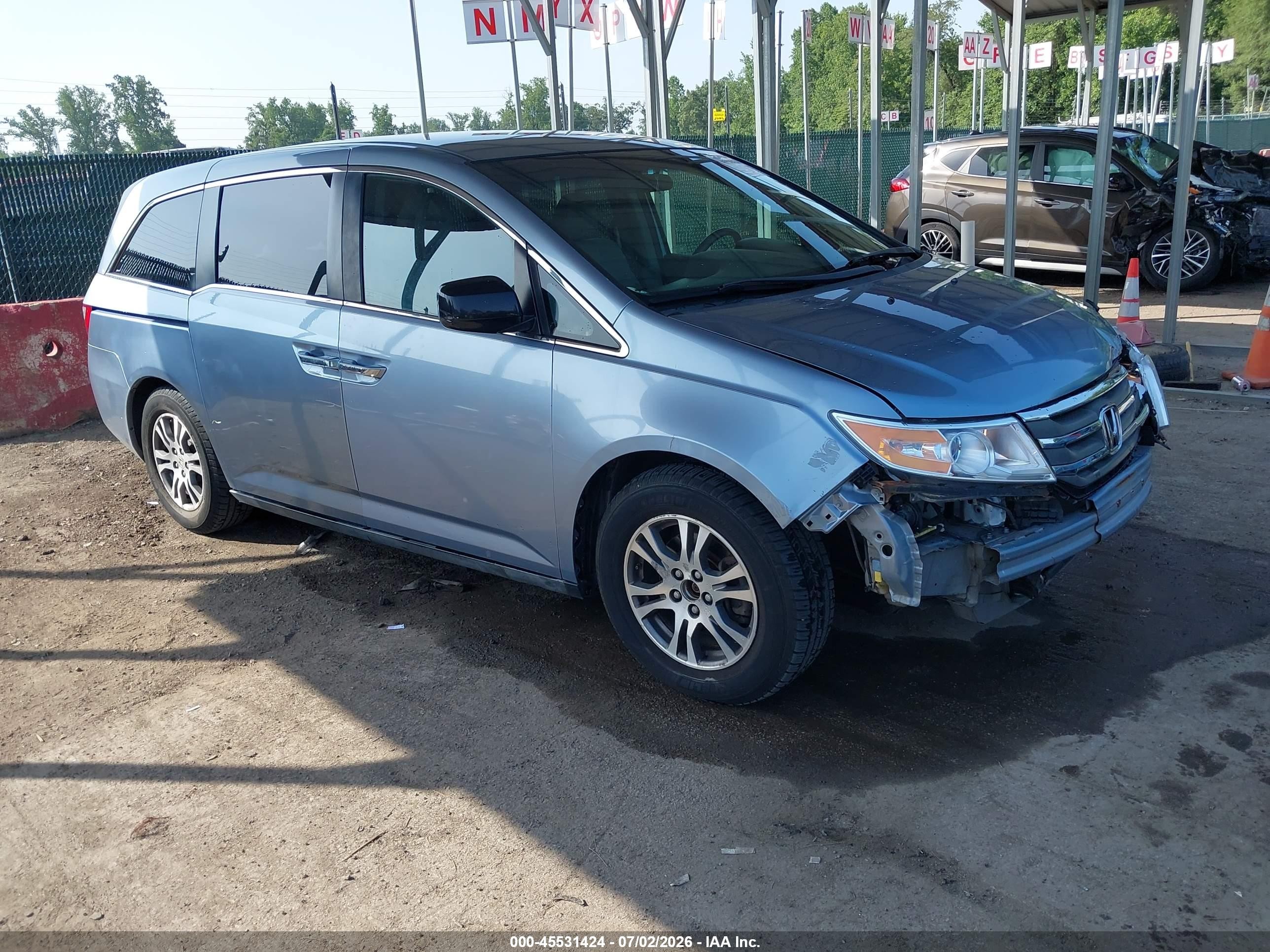 2012 Honda Odyssey Ex Light Blue vin: 5FNRL5H42CB041481