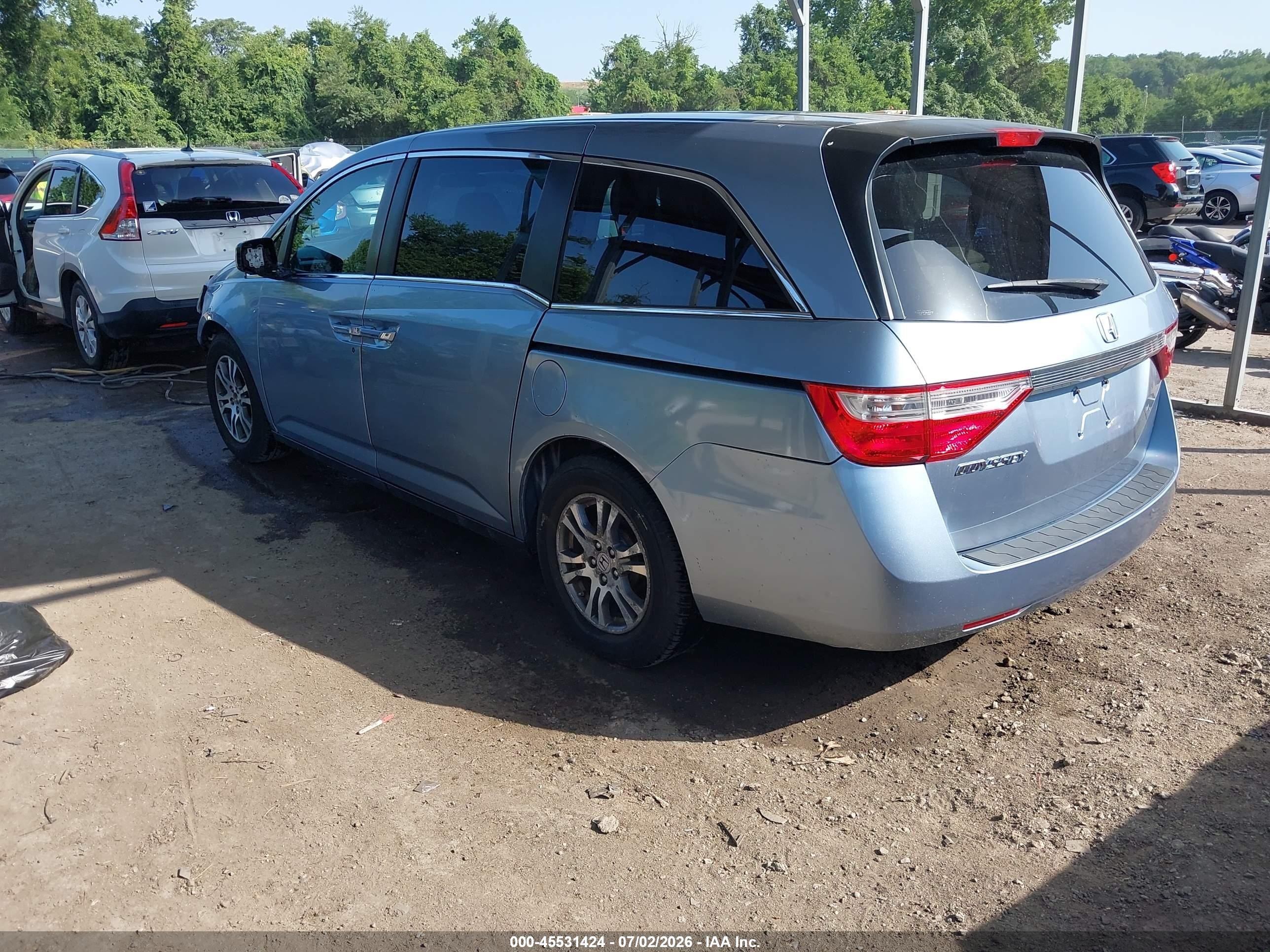 2012 Honda Odyssey Ex Light Blue vin: 5FNRL5H42CB041481