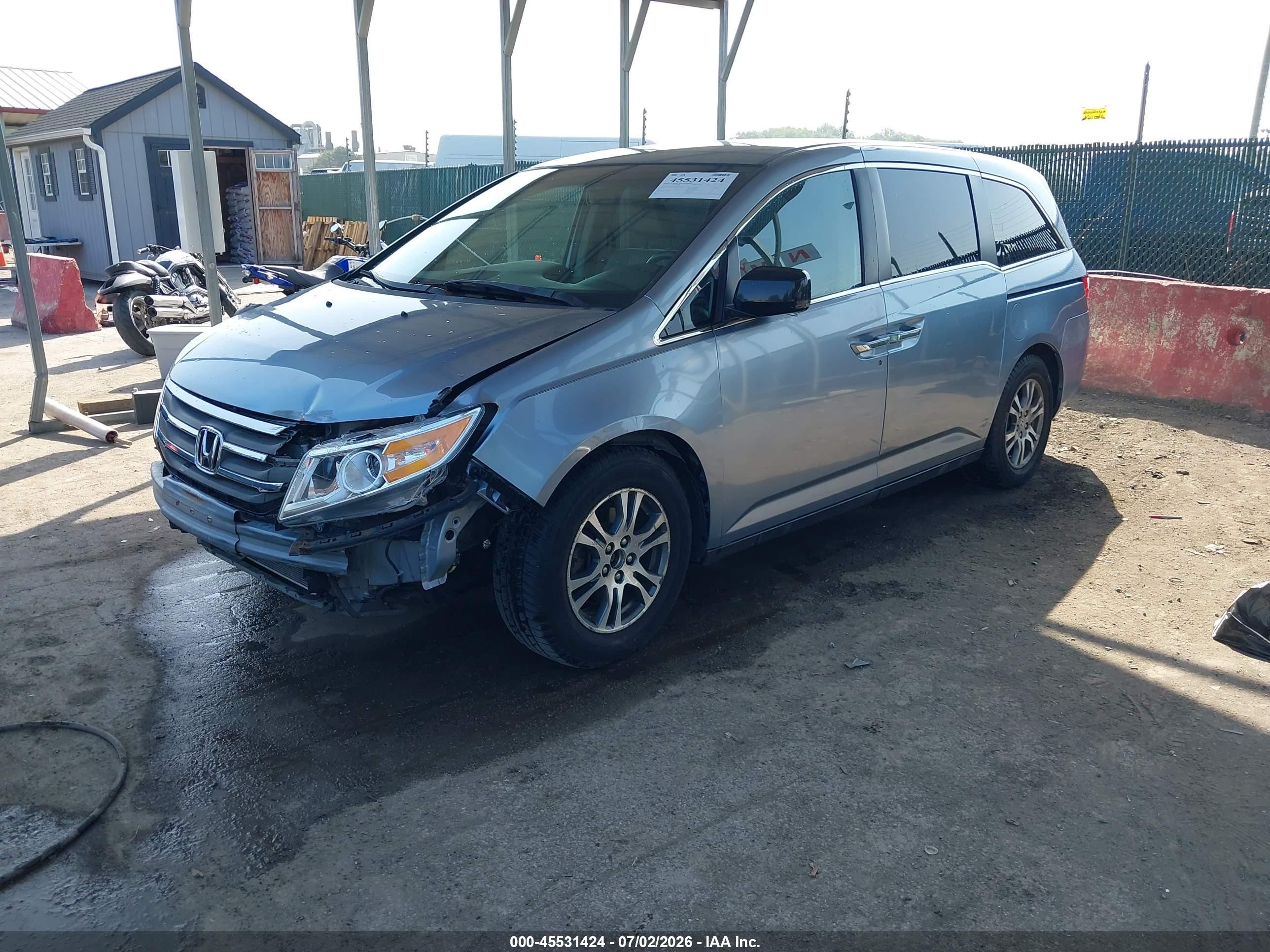 2012 Honda Odyssey Ex Light Blue vin: 5FNRL5H42CB041481