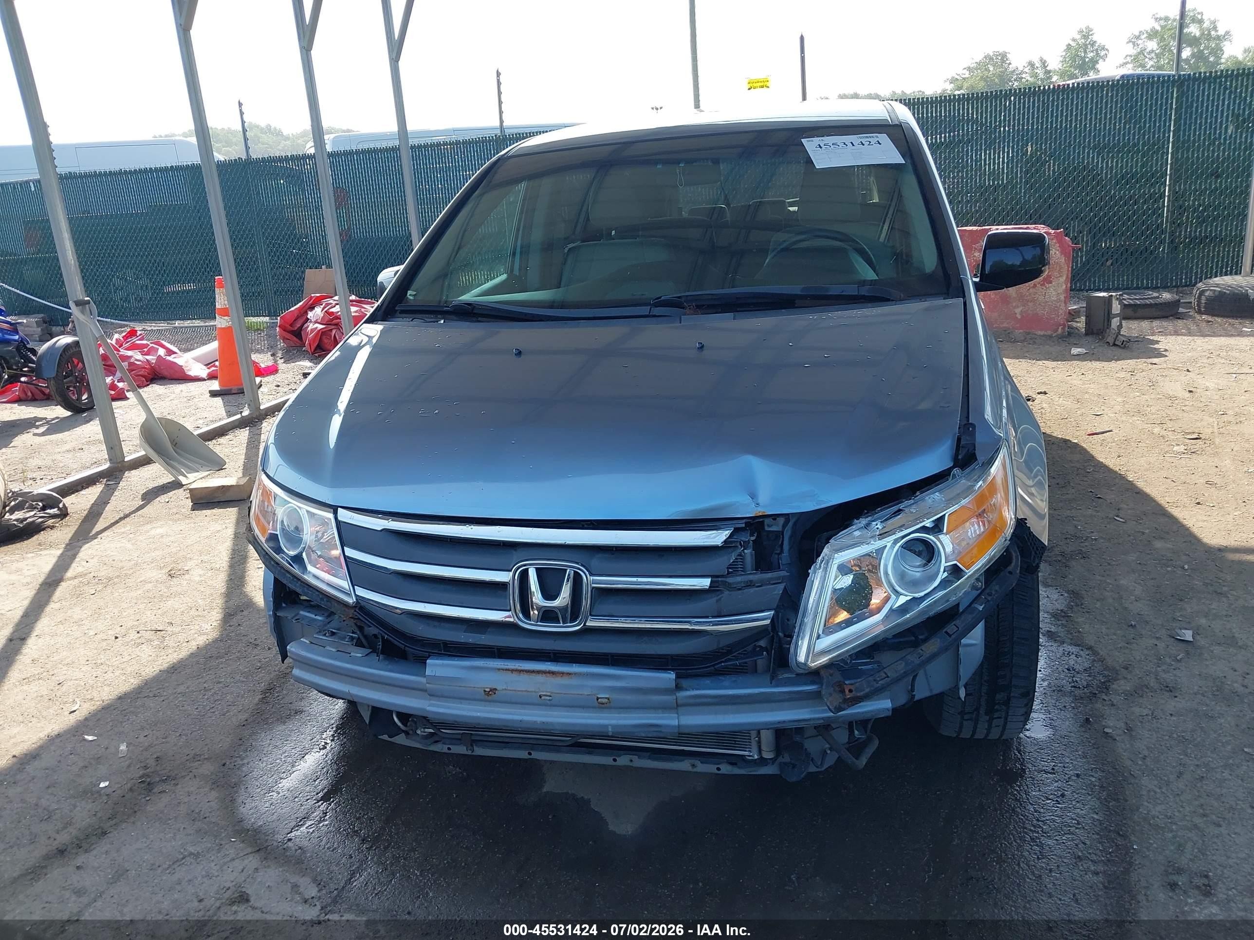 2012 Honda Odyssey Ex Light Blue vin: 5FNRL5H42CB041481
