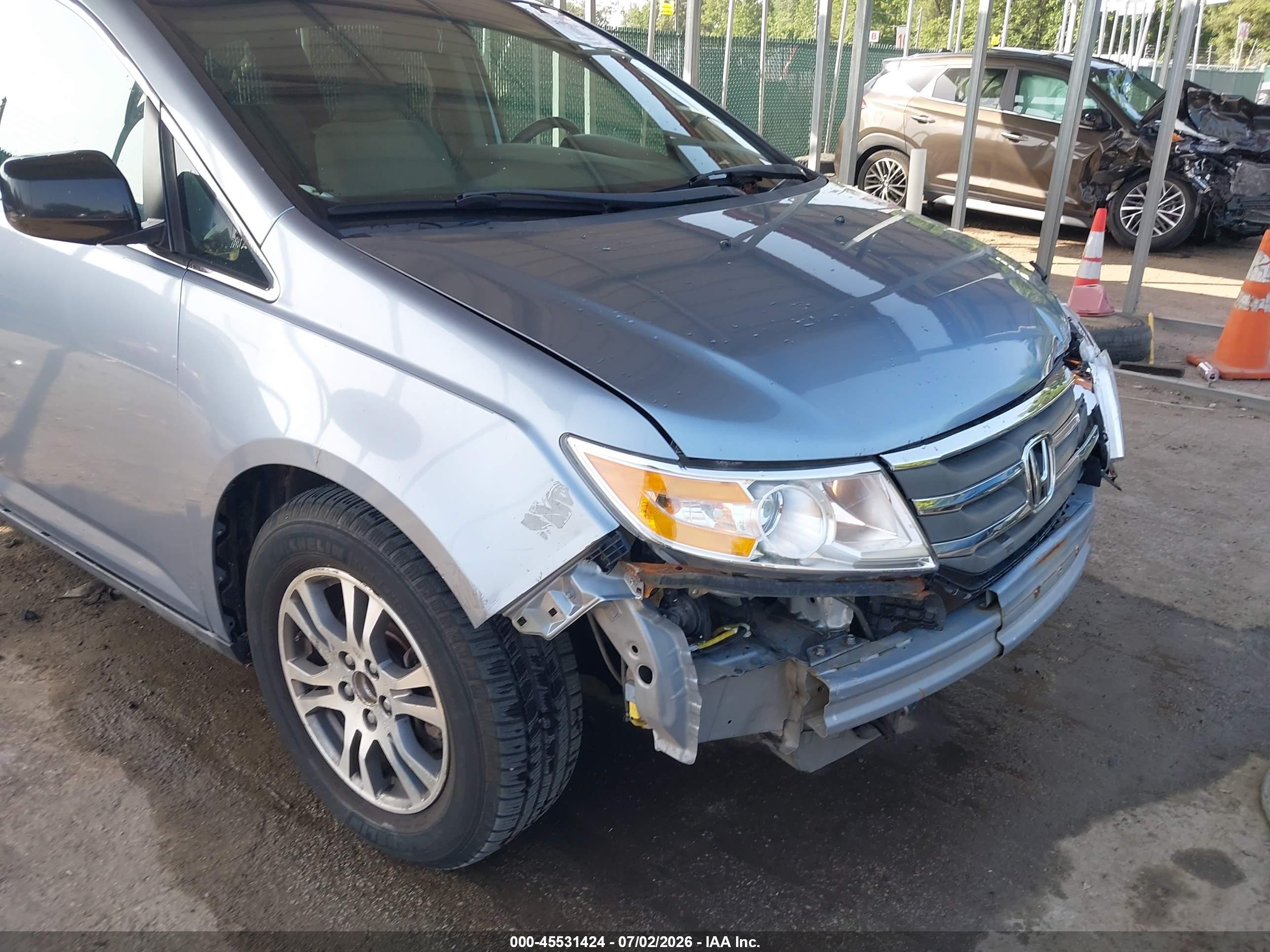 2012 Honda Odyssey Ex Light Blue vin: 5FNRL5H42CB041481