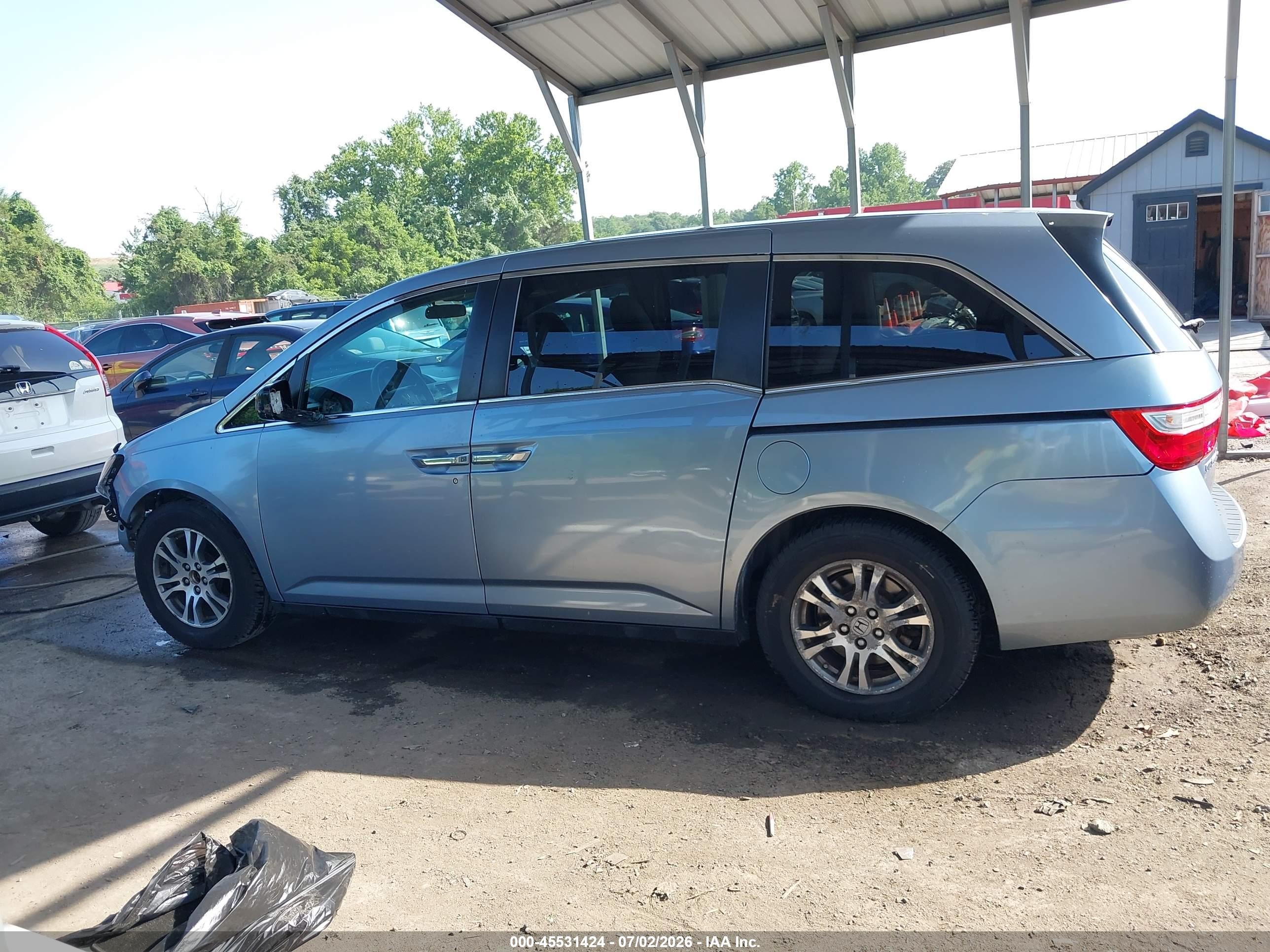 2012 Honda Odyssey Ex Light Blue vin: 5FNRL5H42CB041481