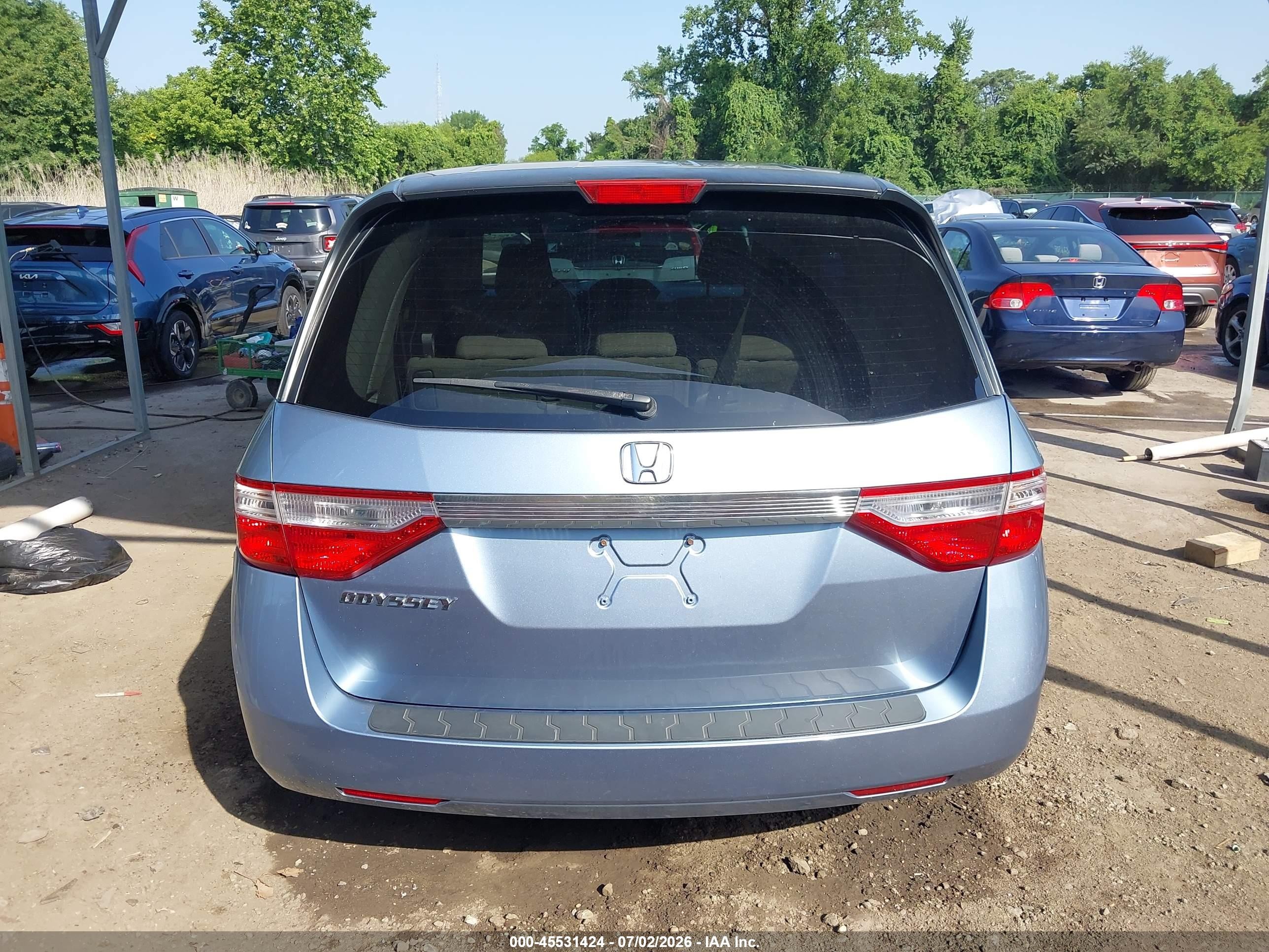 2012 Honda Odyssey Ex Light Blue vin: 5FNRL5H42CB041481
