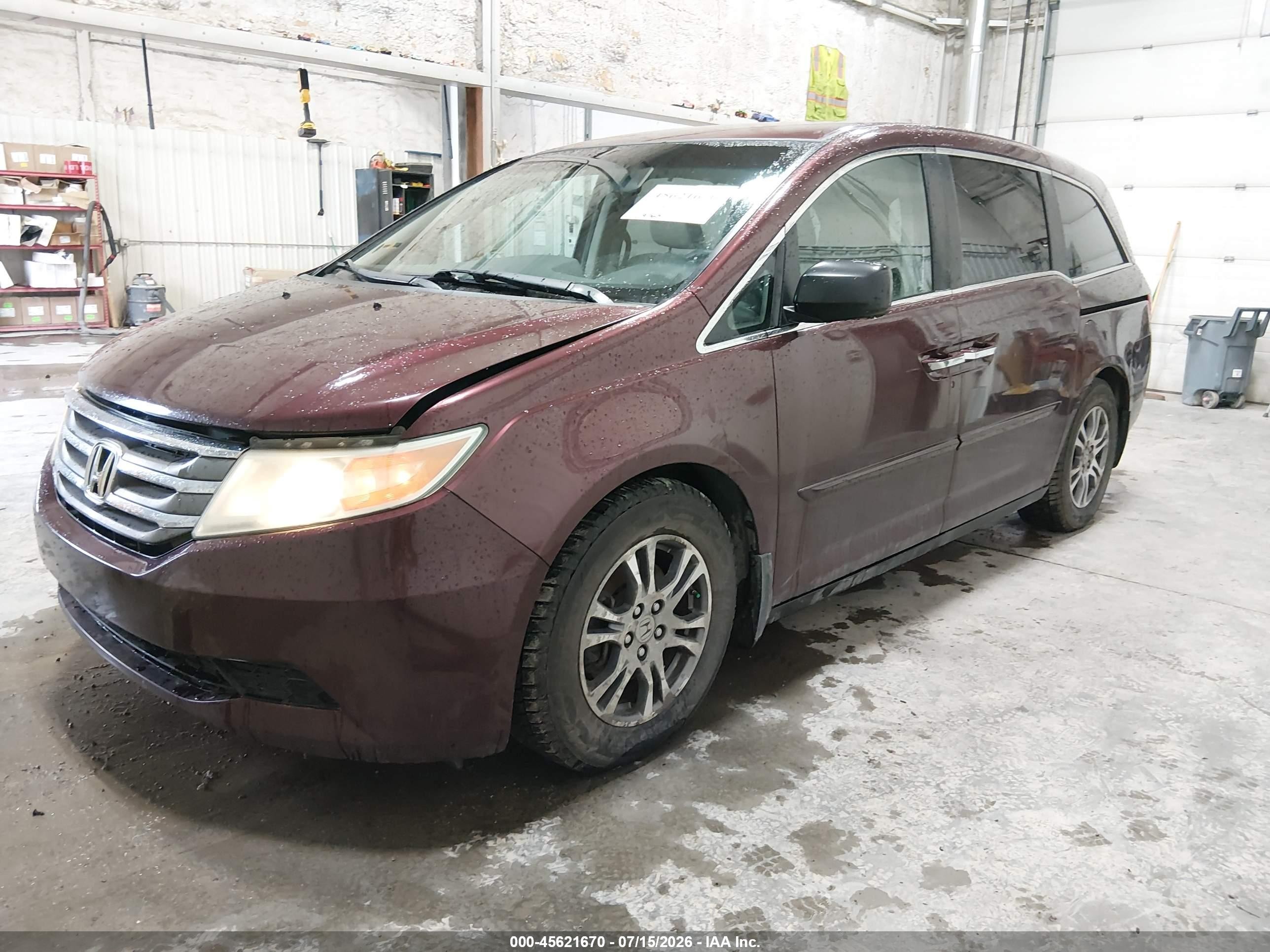 2012 Honda Odyssey Ex Red vin: 5FNRL5H42CB062542