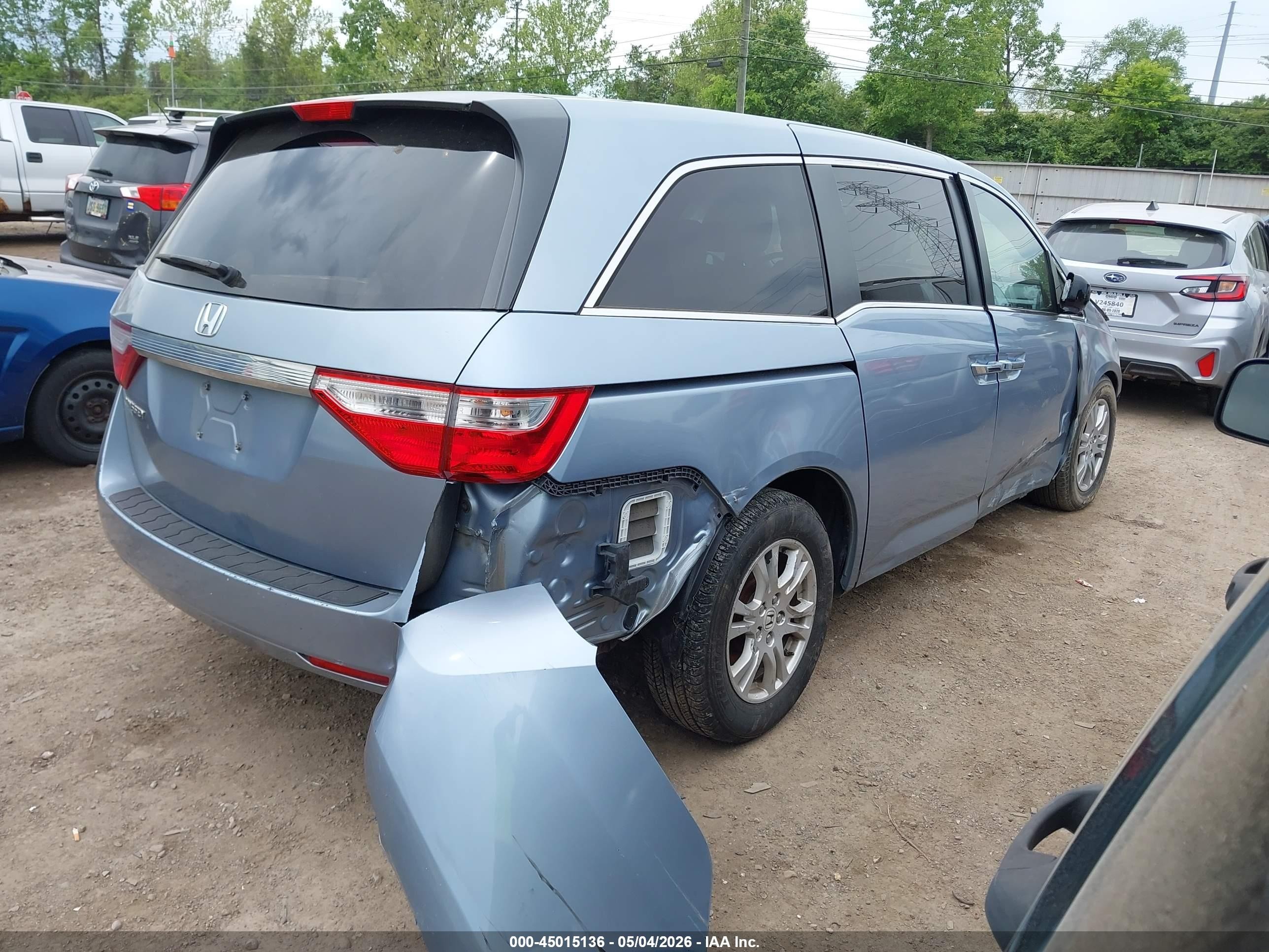 2012 Honda Odyssey Ex Light Blue vin: 5FNRL5H42CB072133