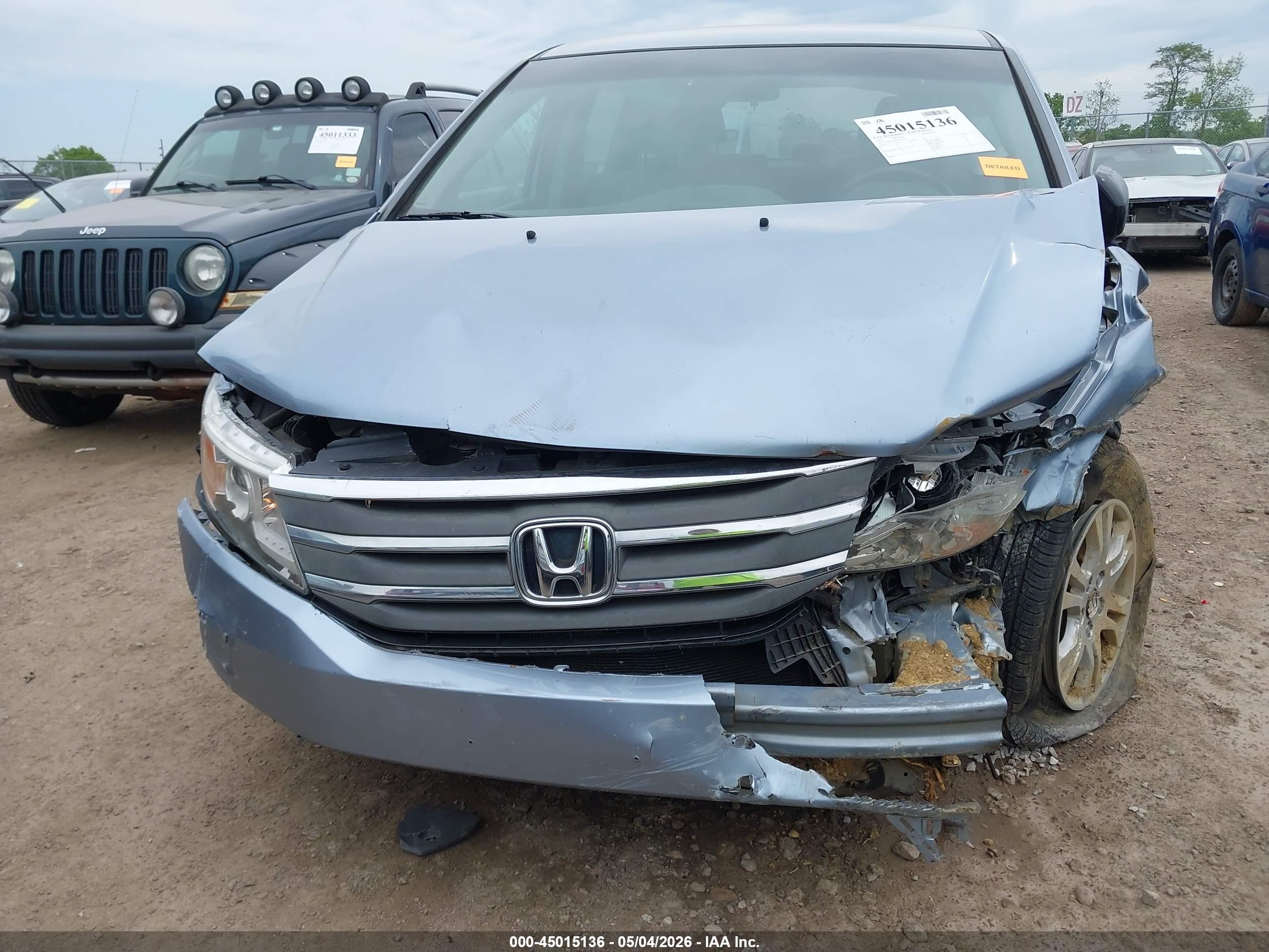 2012 Honda Odyssey Ex Light Blue vin: 5FNRL5H42CB072133
